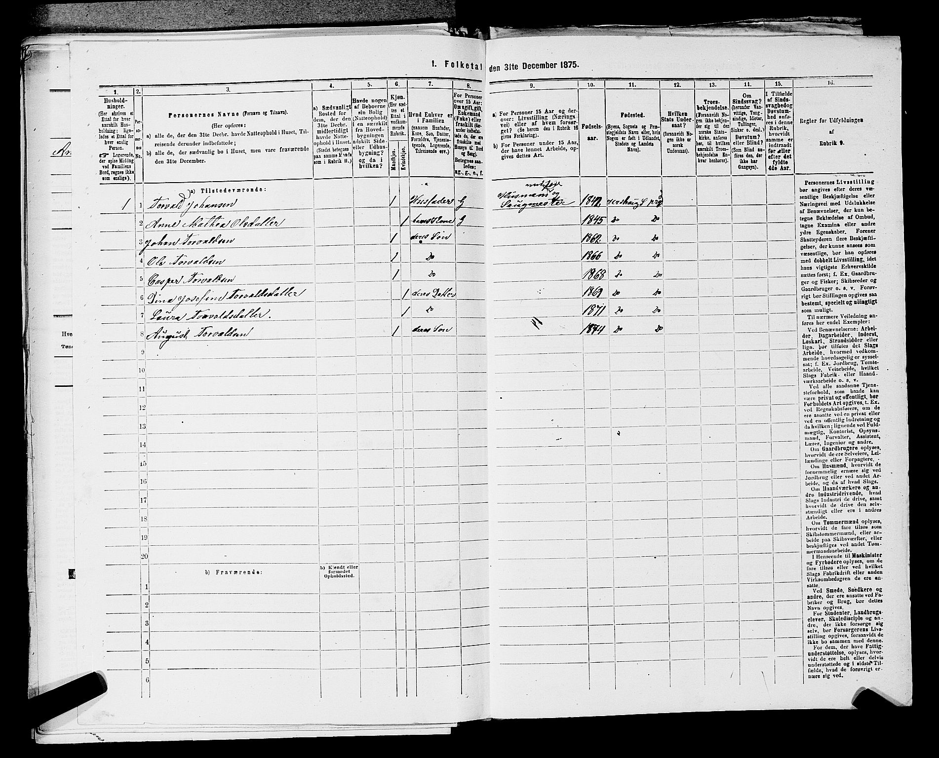 RA, 1875 census for 0224P Aurskog, 1875, p. 135