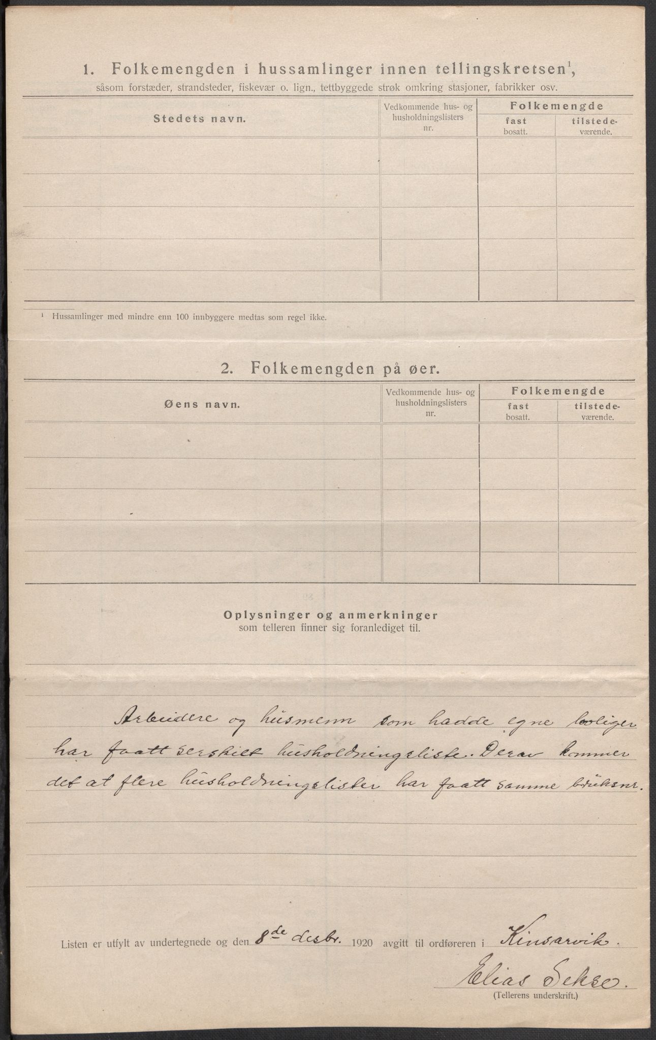 SAB, 1920 census for Kinsarvik, 1920, p. 13