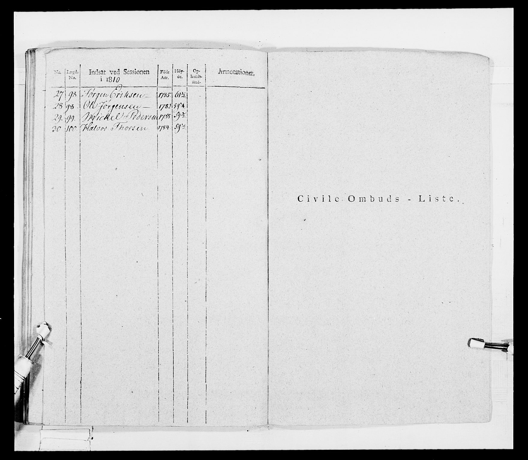 Generalitets- og kommissariatskollegiet, Det kongelige norske kommissariatskollegium, AV/RA-EA-5420/E/Eh/L0033: Nordafjelske gevorbne infanteriregiment, 1810, p. 215