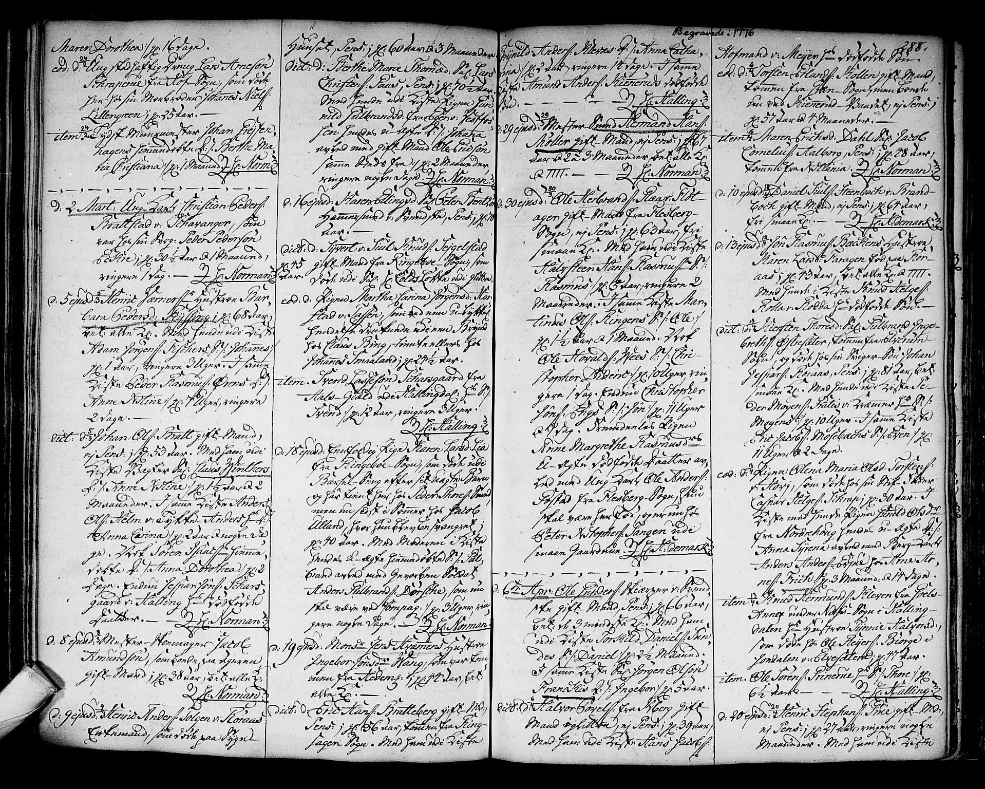 Kongsberg kirkebøker, SAKO/A-22/F/Fa/L0005: Parish register (official) no. I 5, 1769-1782, p. 288