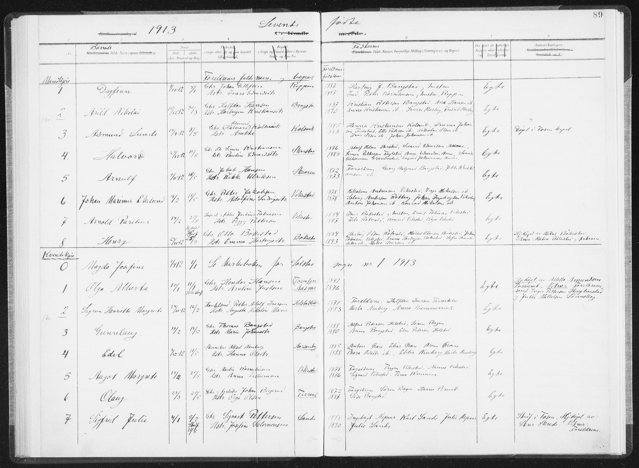 Ministerialprotokoller, klokkerbøker og fødselsregistre - Nordland, AV/SAT-A-1459/810/L0153: Parish register (official) no. 810A12, 1899-1914, p. 89