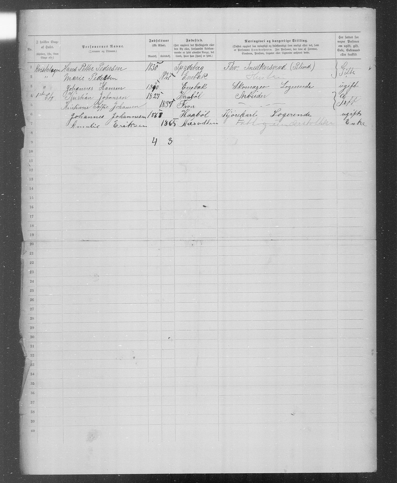 OBA, Municipal Census 1899 for Kristiania, 1899, p. 2769