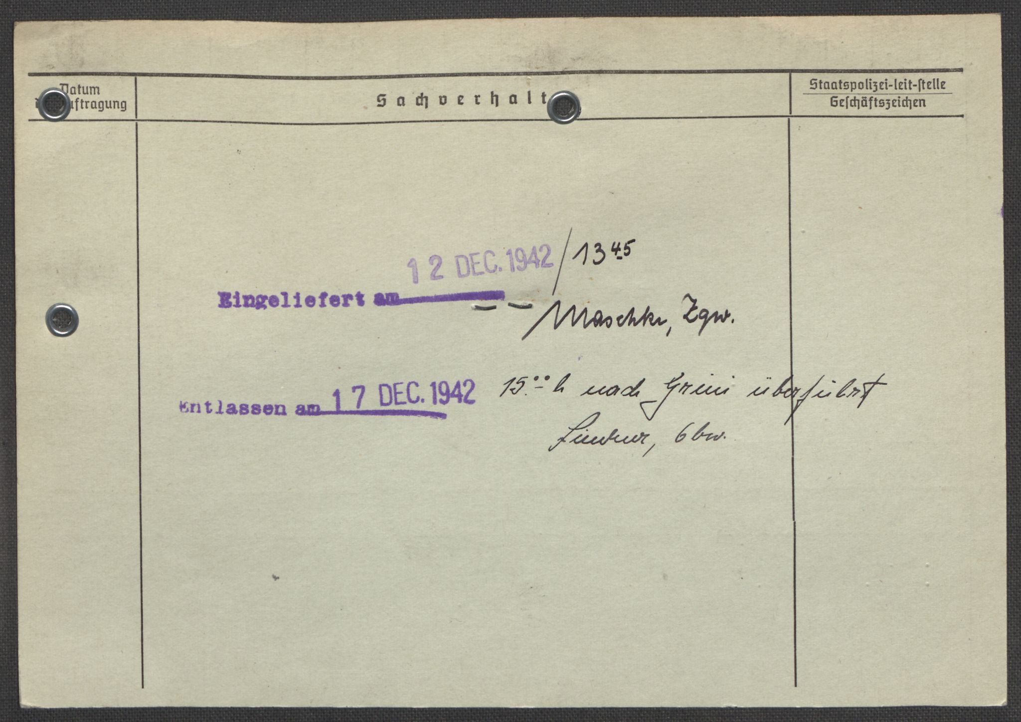 Befehlshaber der Sicherheitspolizei und des SD, AV/RA-RAFA-5969/E/Ea/Eaa/L0010: Register over norske fanger i Møllergata 19: Sø-Å, 1940-1945, p. 1265