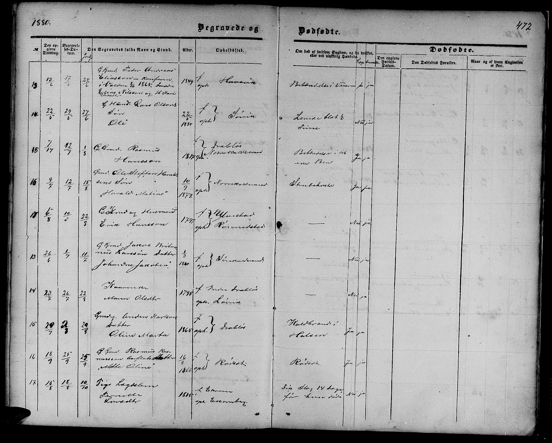 Ministerialprotokoller, klokkerbøker og fødselsregistre - Møre og Romsdal, AV/SAT-A-1454/511/L0157: Parish register (copy) no. 511C03, 1864-1884, p. 472