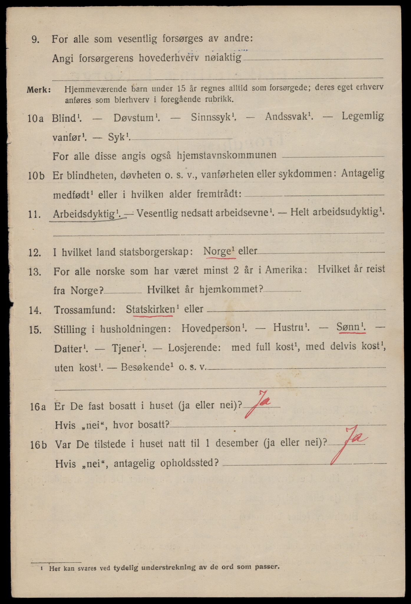 SAT, 1920 census for Trondheim, 1920, p. 142489