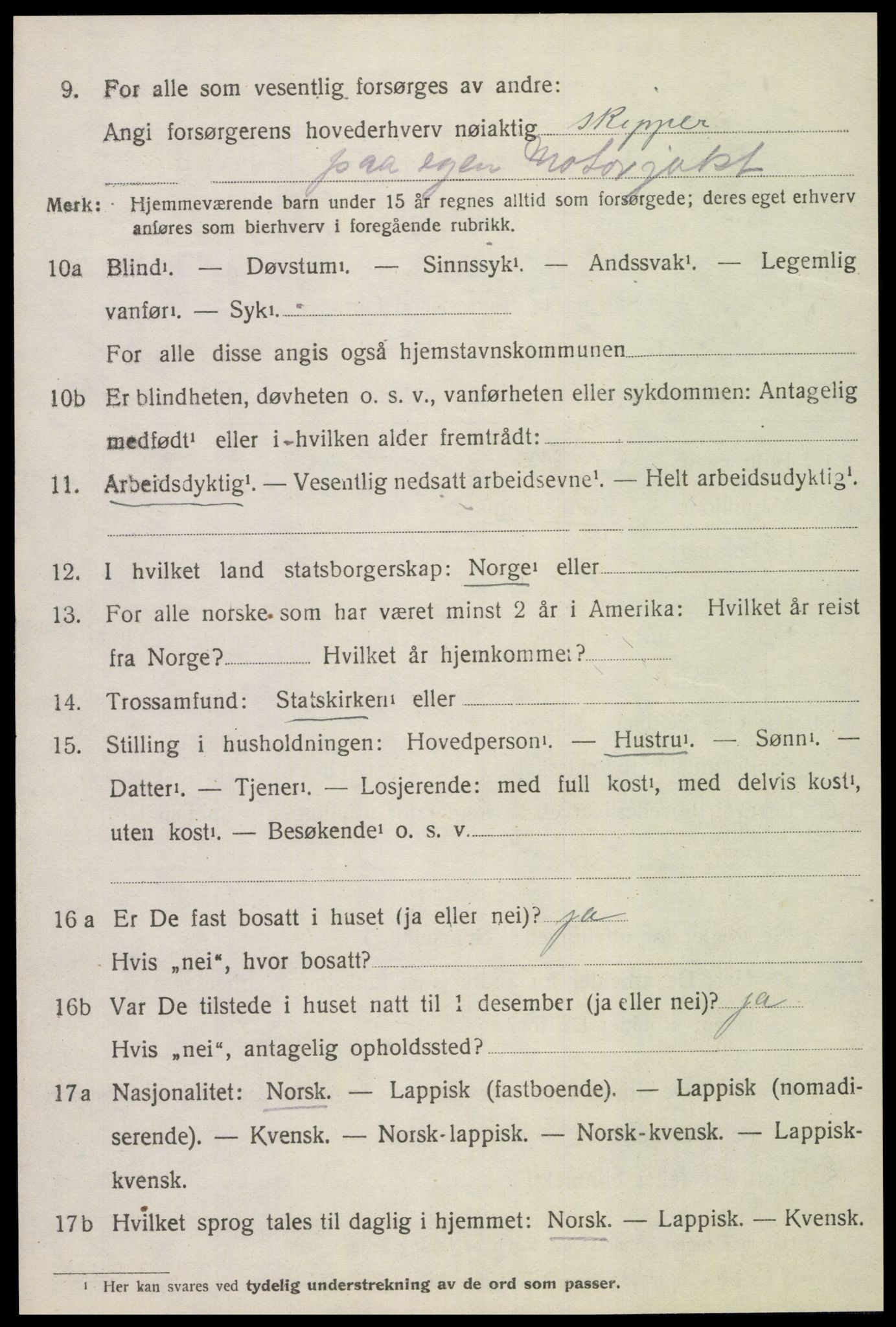 SAT, 1920 census for Egge, 1920, p. 3321
