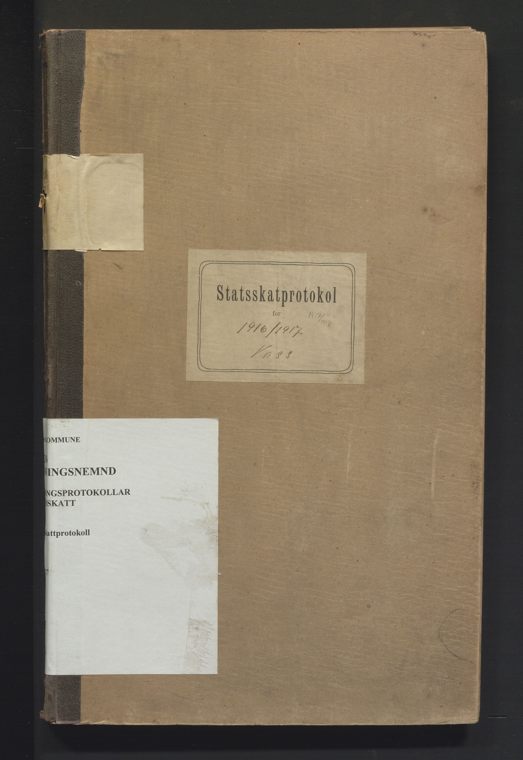 Voss kommune. Likningsnemnda, IKAH/1235-142/F/Fb/L0001: Statsskattprotokoll, 1916-1917