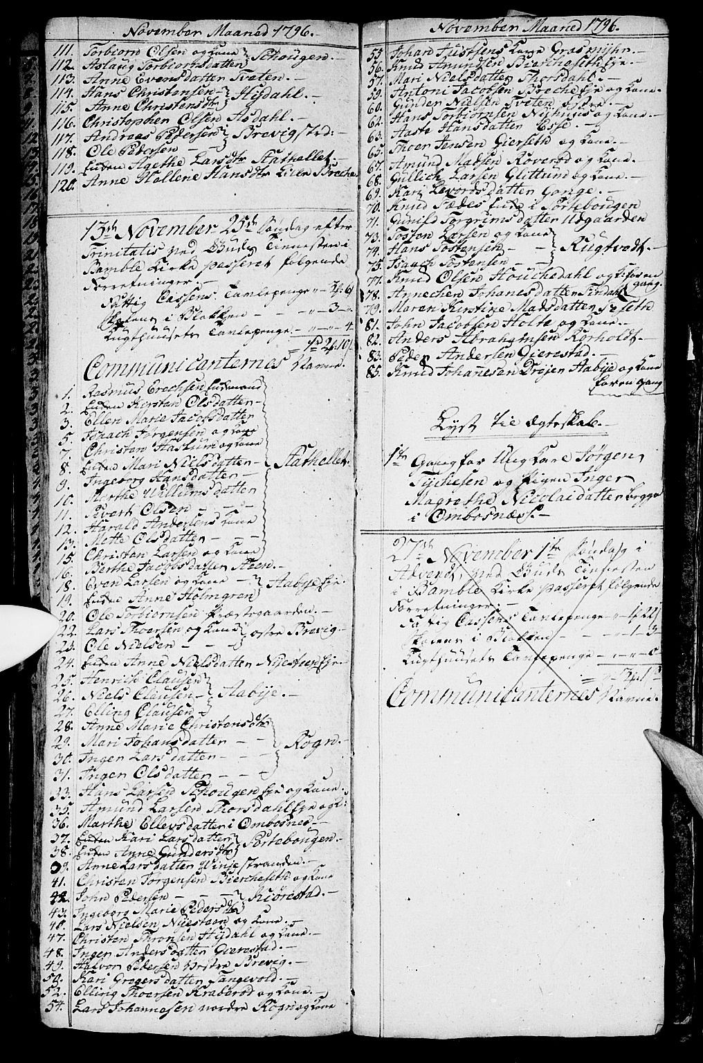 Bamble kirkebøker, SAKO/A-253/G/Ga/L0002: Parish register (copy) no. I 2, 1794-1800