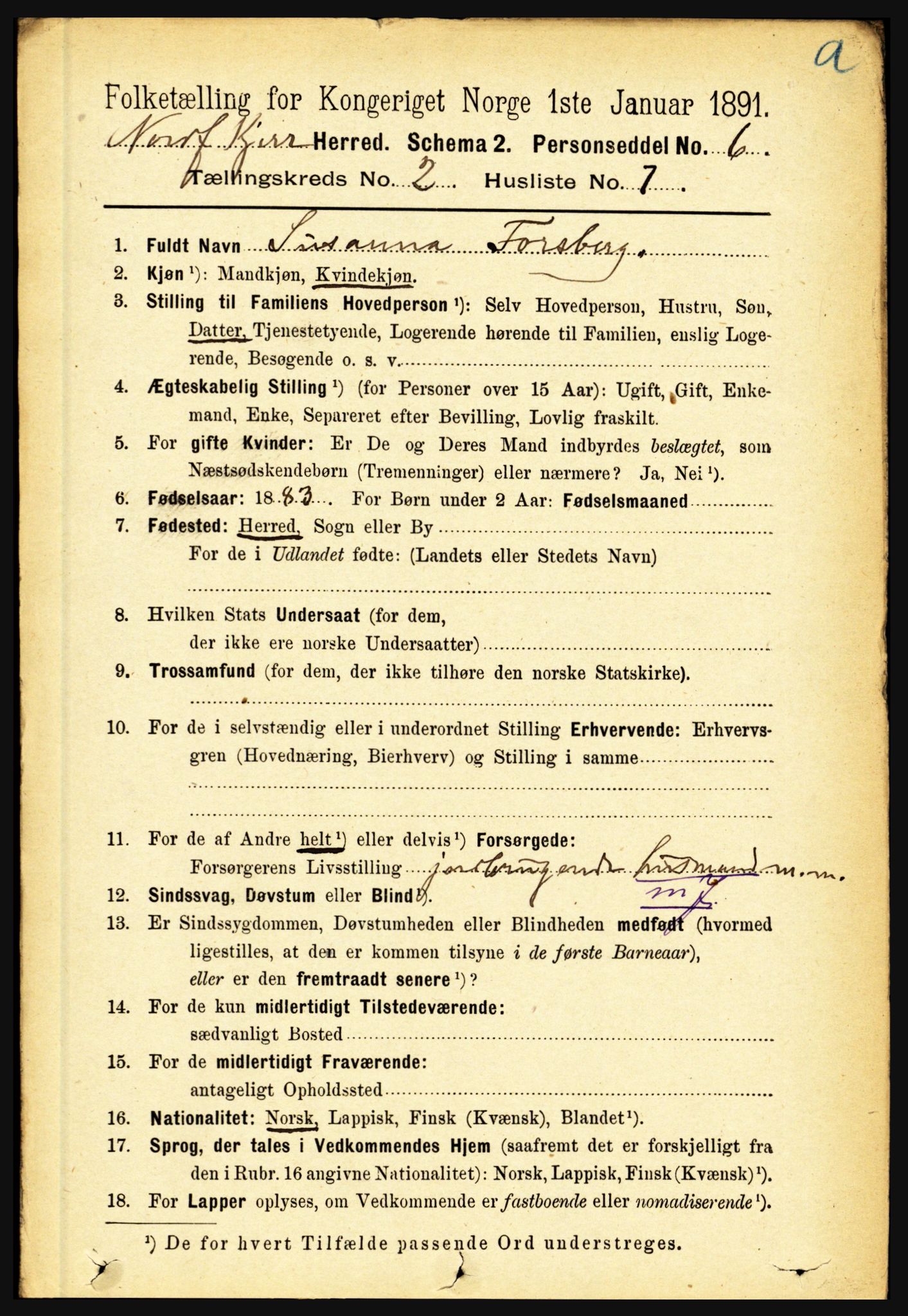 RA, 1891 census for 1846 Nordfold-Kjerringøy, 1891, p. 476