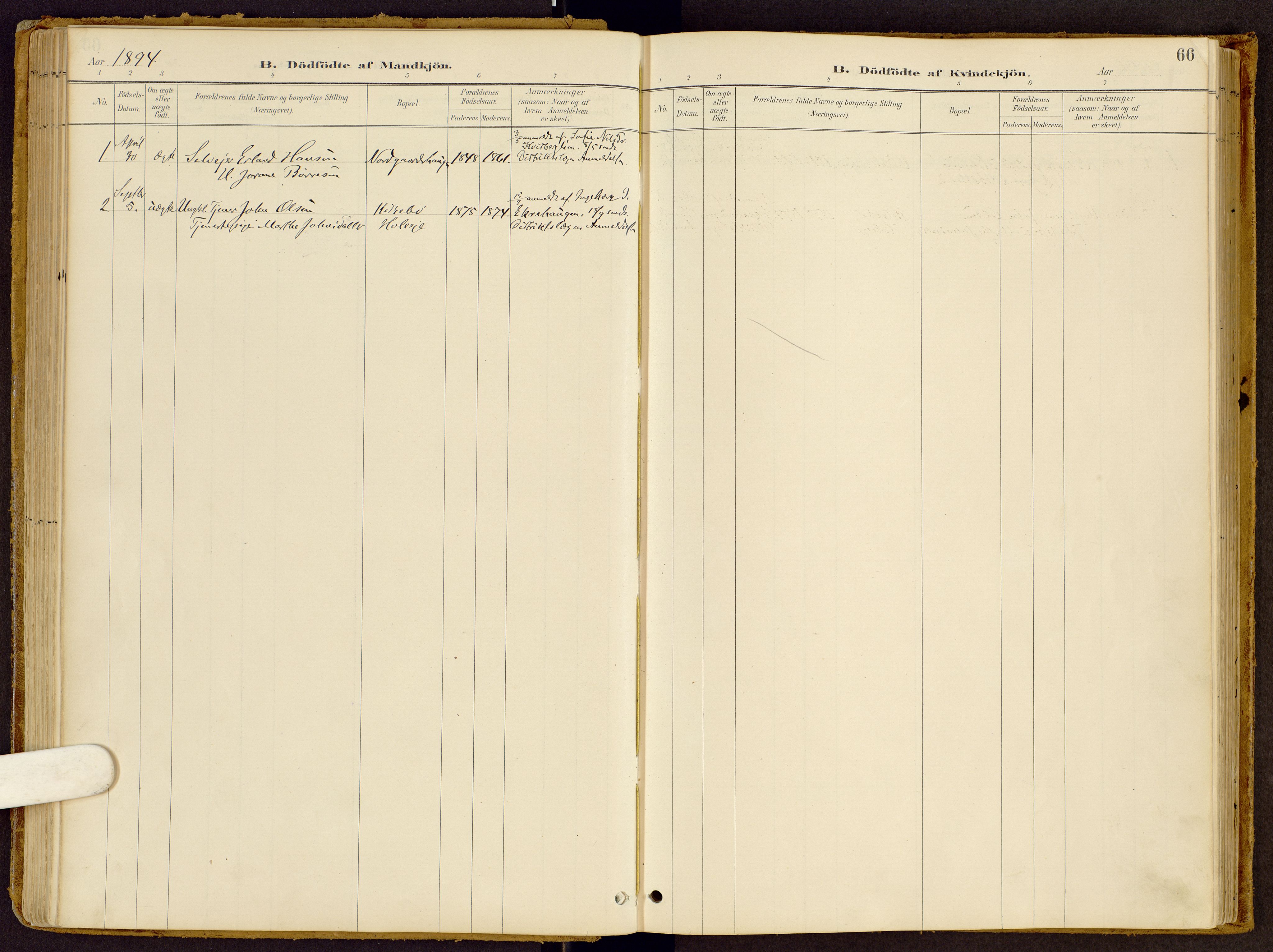 Vestre Gausdal prestekontor, SAH/PREST-094/H/Ha/Haa/L0002: Parish register (official) no. 2, 1887-1918, p. 66