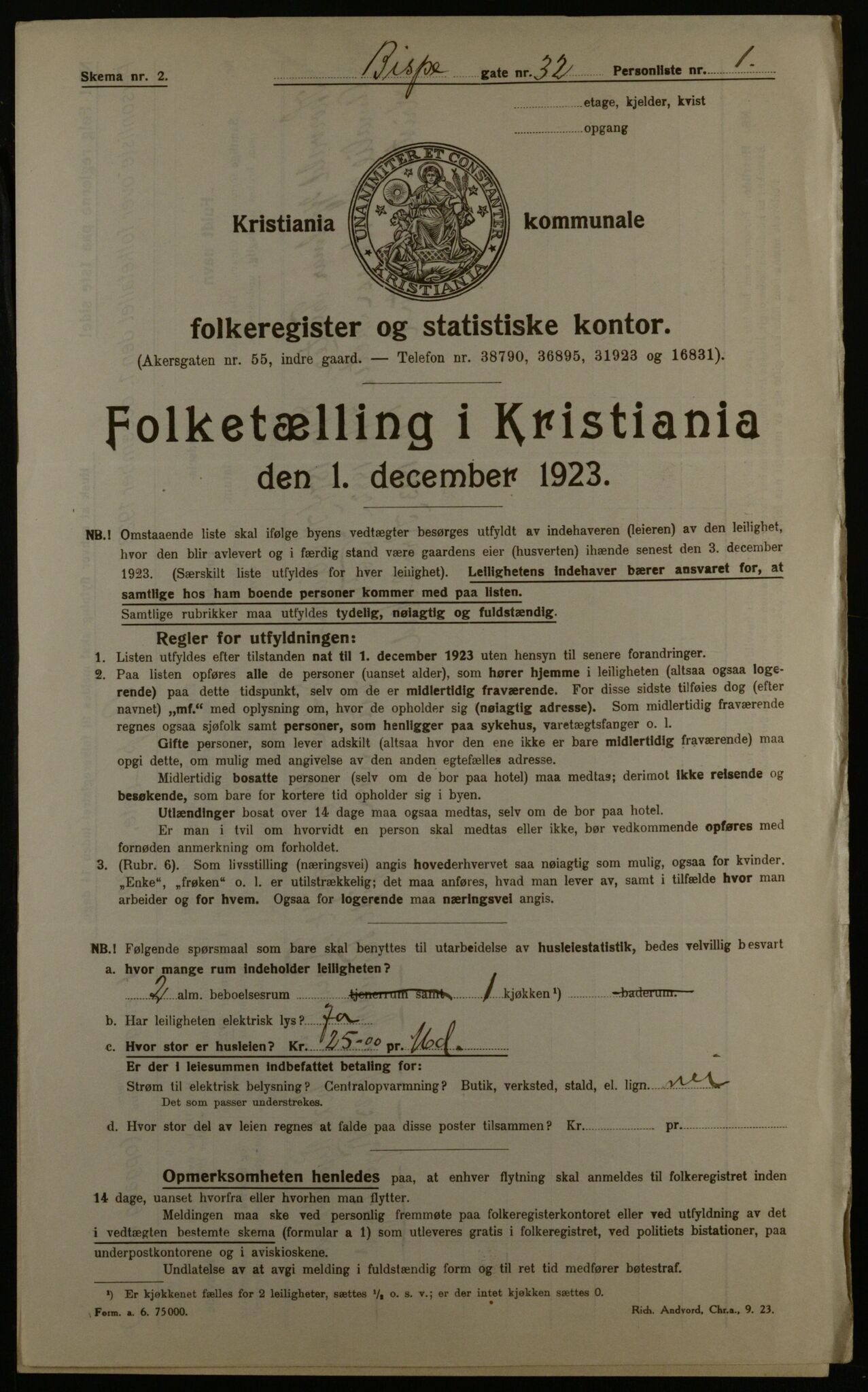 OBA, Municipal Census 1923 for Kristiania, 1923, p. 6305