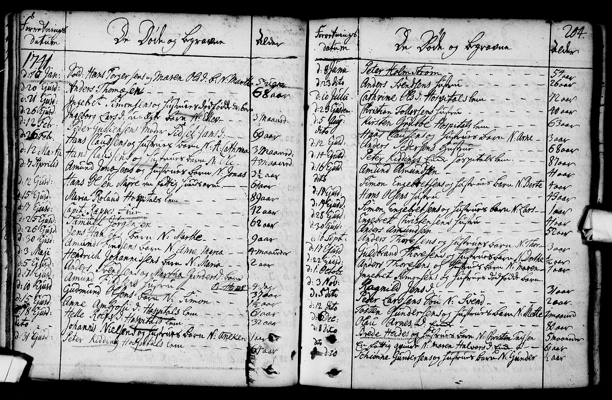 Gamlebyen prestekontor Kirkebøker, SAO/A-10884/F/Fa/L0001: Parish register (official) no. 1, 1734-1818, p. 204