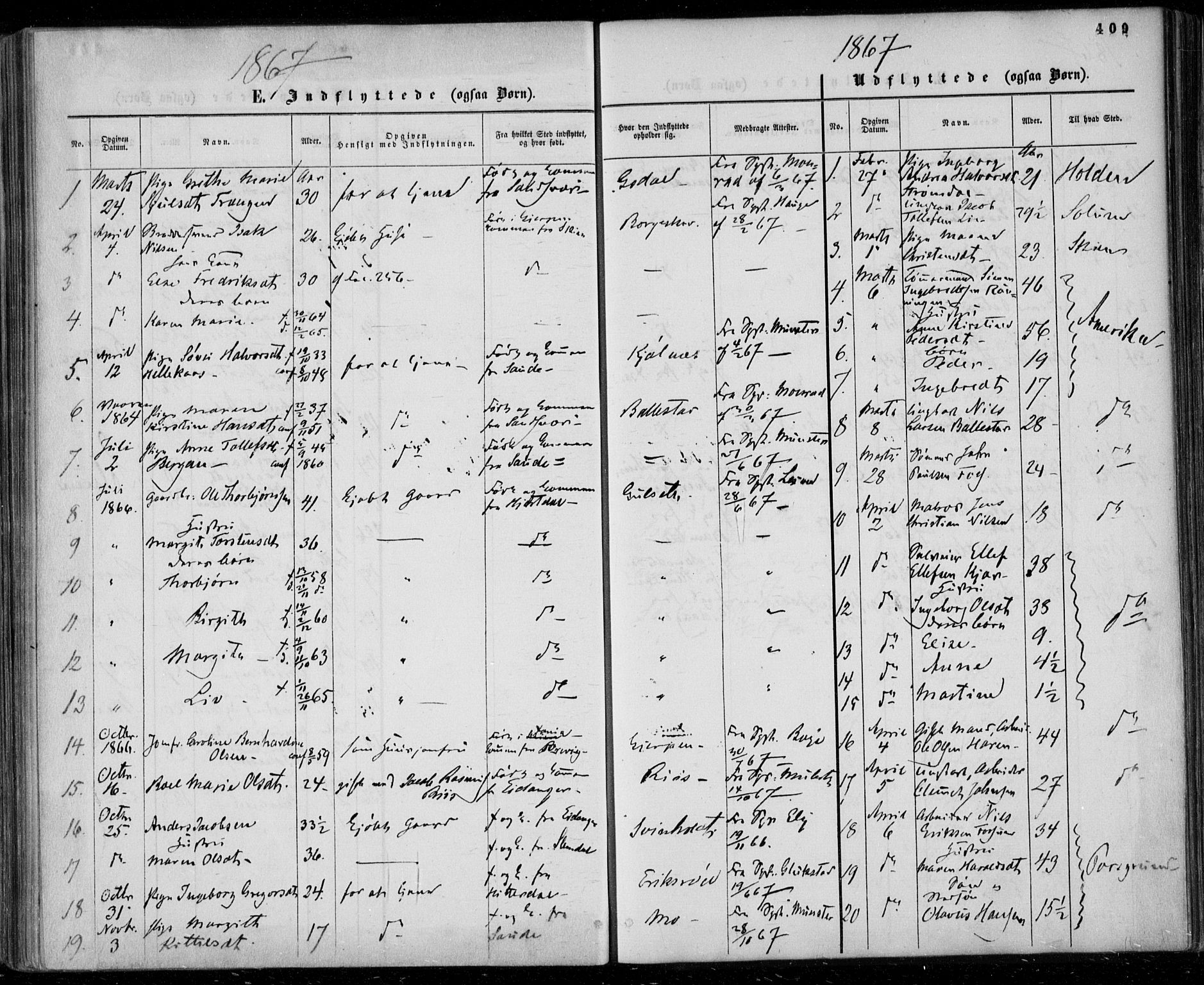 Gjerpen kirkebøker, SAKO/A-265/F/Fa/L0008b: Parish register (official) no. I 8B, 1857-1871, p. 409