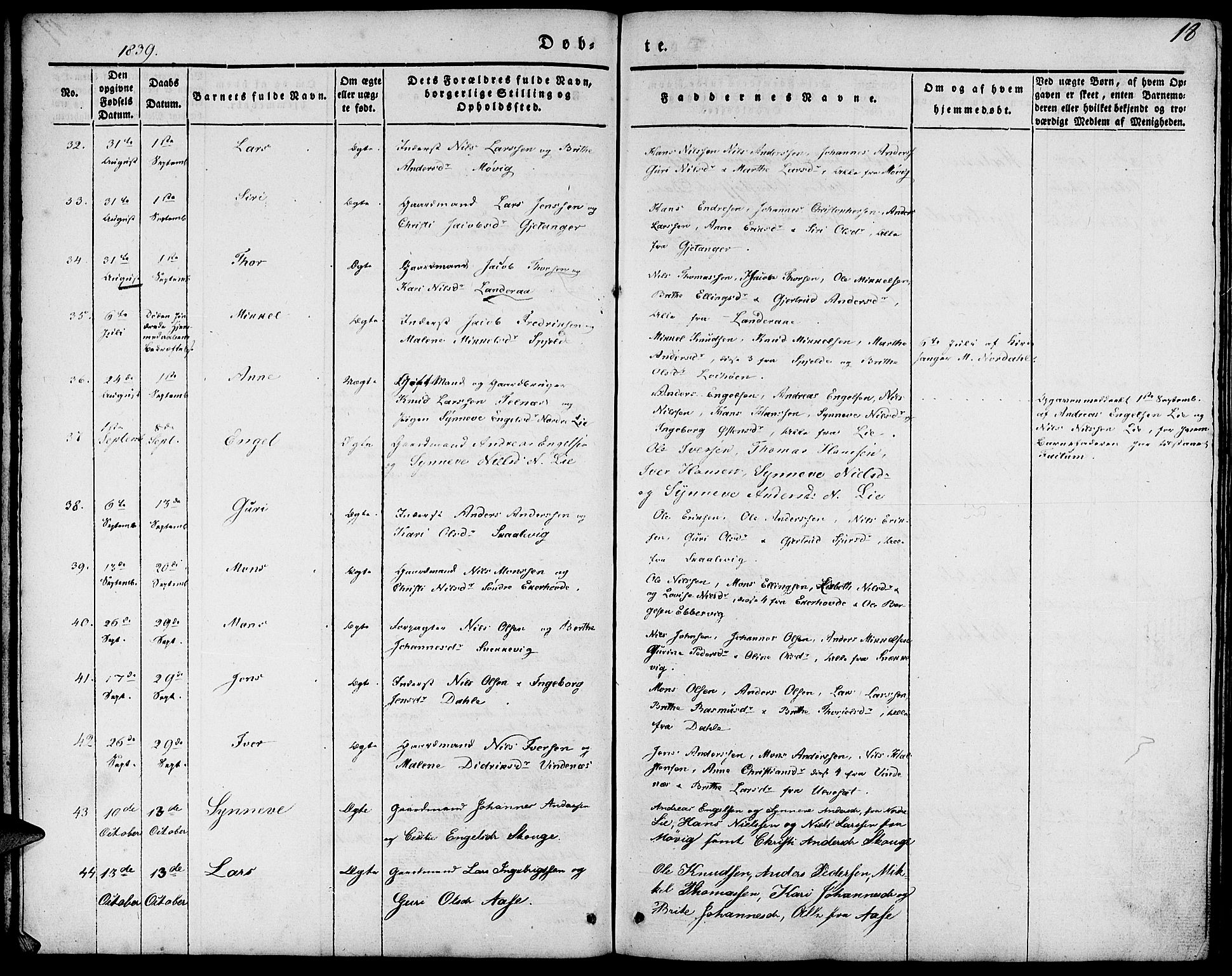 Fjell sokneprestembete, SAB/A-75301/H/Haa: Parish register (official) no. A 1, 1835-1850, p. 18