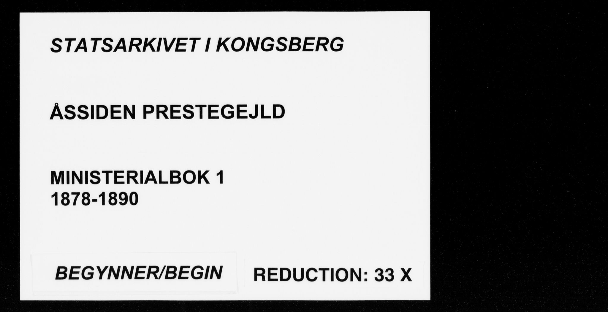 Åssiden kirkebøker, AV/SAKO-A-251/F/Fa/L0001: Parish register (official) no. 1, 1878-1904