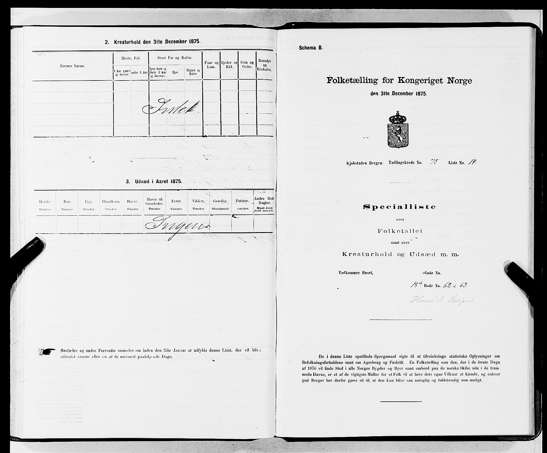 SAB, 1875 census for 1301 Bergen, 1875, p. 4038