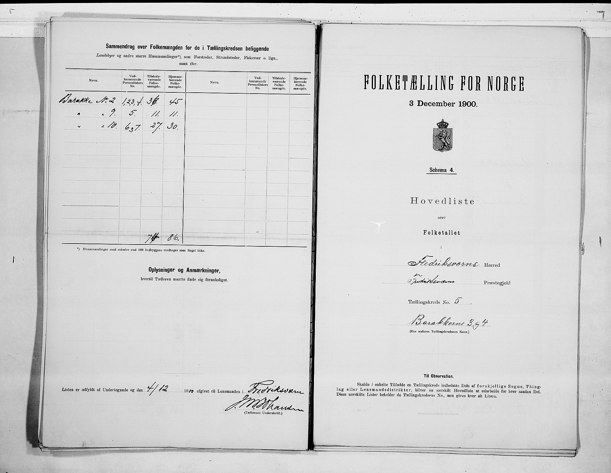 RA, 1900 census for Fredriksvern, 1900, p. 12