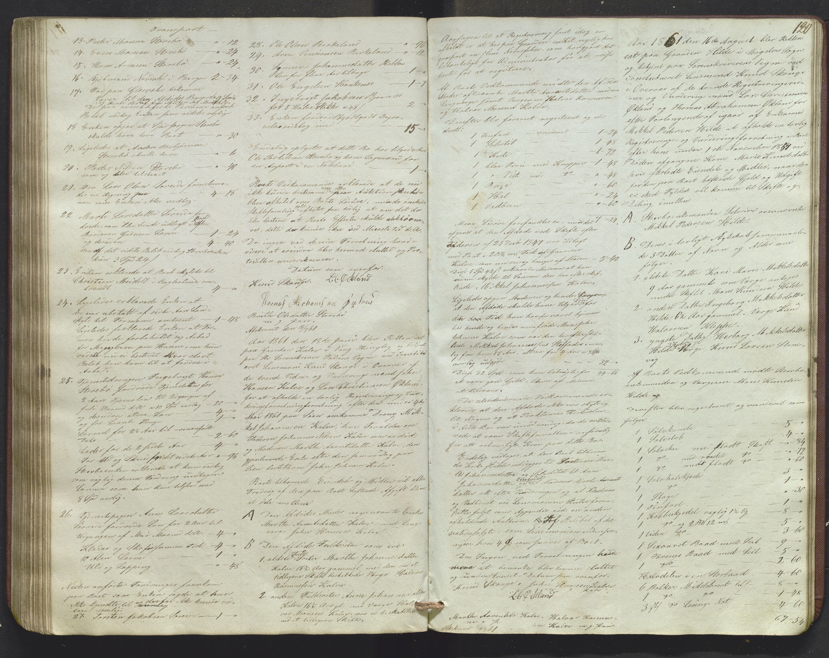 Lensmannen i Sund og Austevoll, AV/SAB-A-35201/0006/L0009: Registreringsprotokoll, 1848-1863, p. 119b-120a