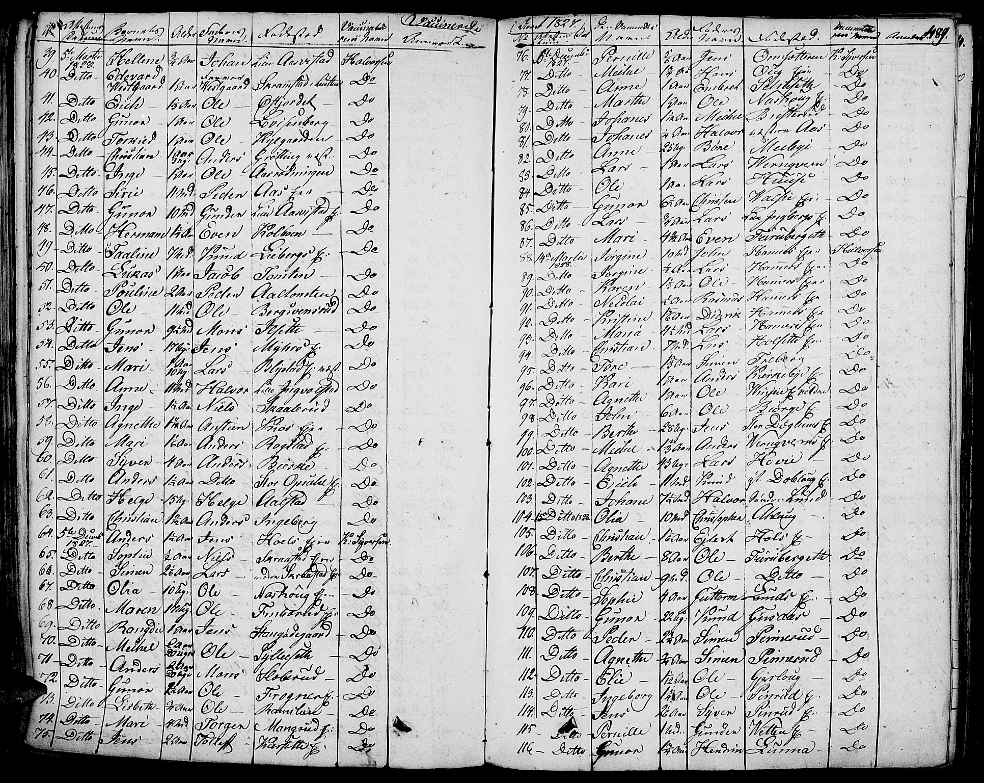 Vang prestekontor, Hedmark, AV/SAH-PREST-008/H/Ha/Haa/L0009: Parish register (official) no. 9, 1826-1841, p. 489