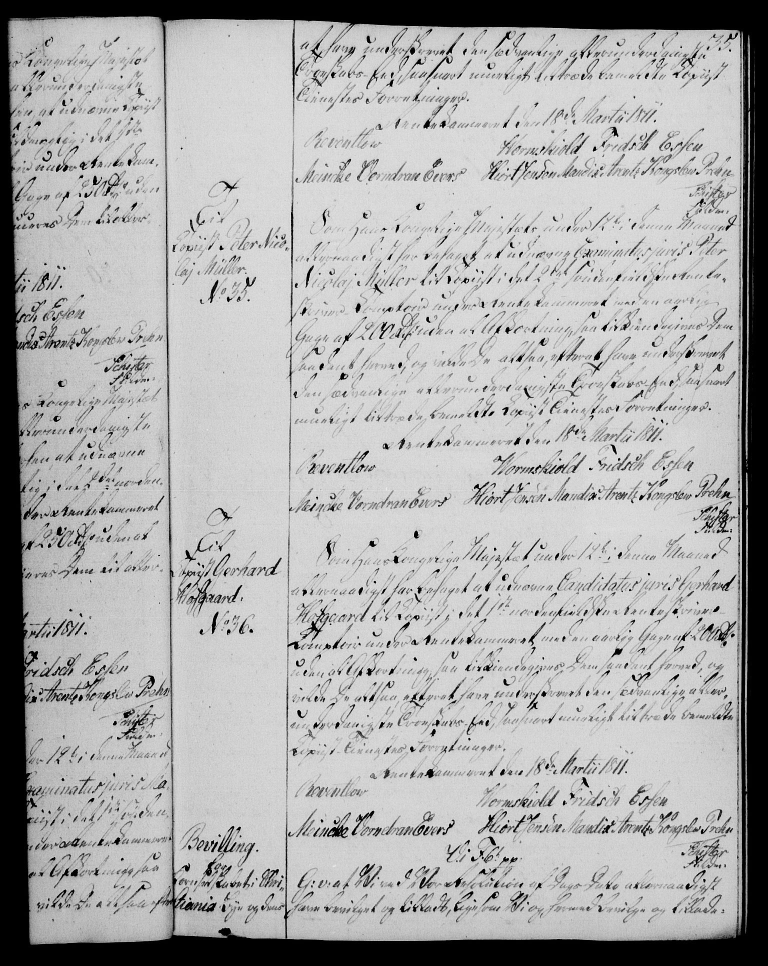 Rentekammeret, Kammerkanselliet, RA/EA-3111/G/Gg/Gga/L0020: Norsk ekspedisjonsprotokoll med register (merket RK 53.20), 1811-1814, p. 35