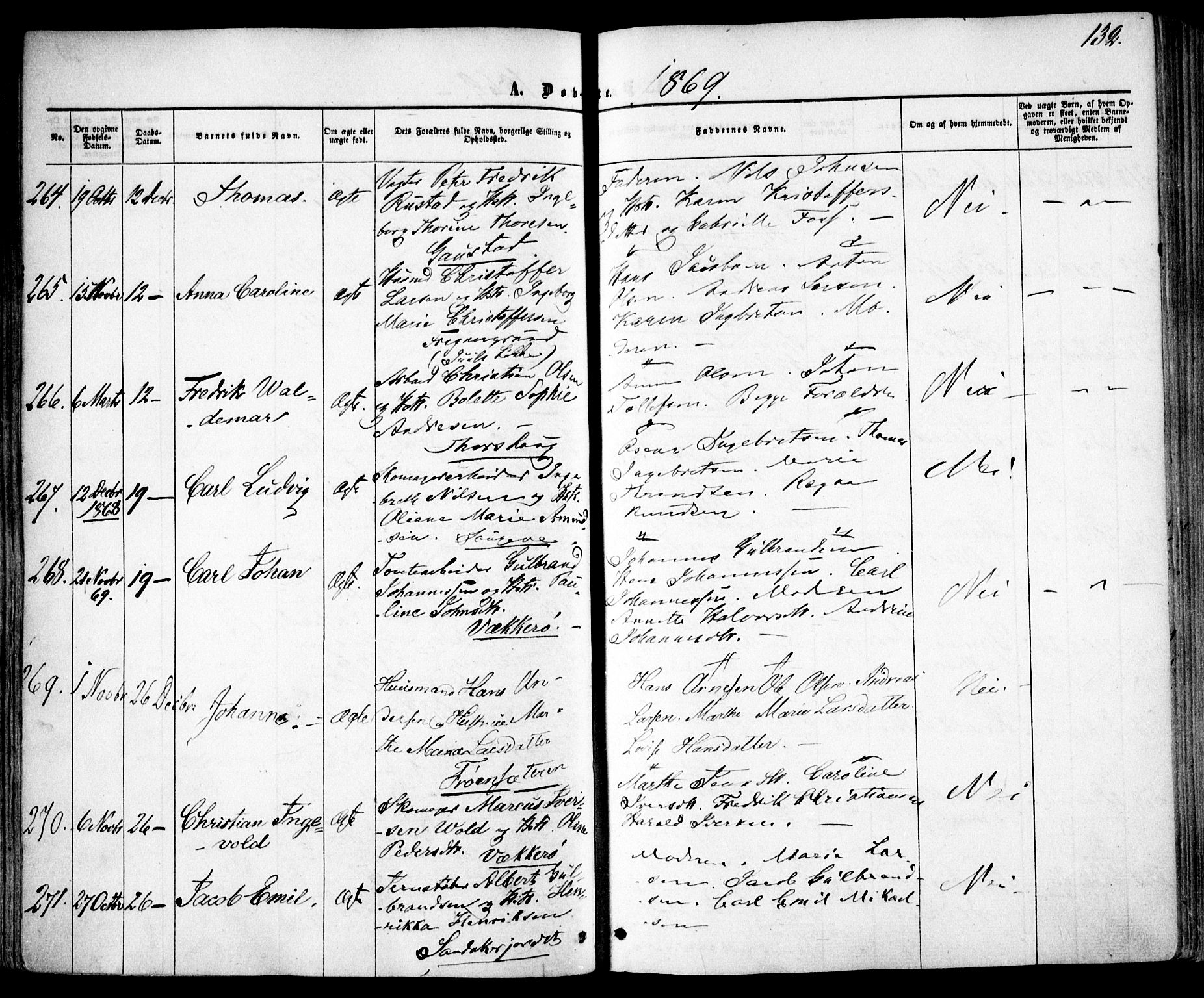 Vestre Aker prestekontor Kirkebøker, SAO/A-10025/F/Fa/L0004: Parish register (official) no. 4, 1857-1877, p. 132