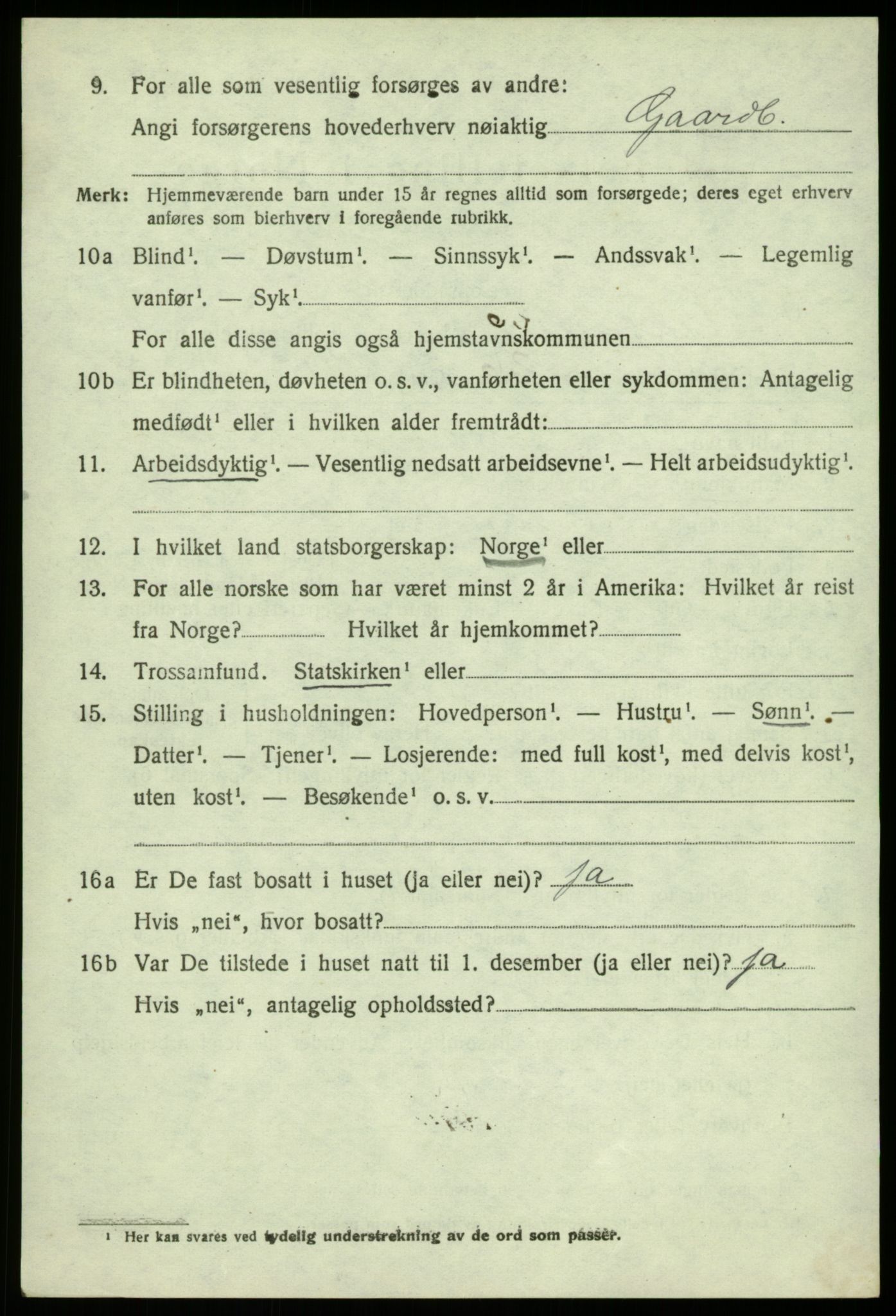 SAB, 1920 census for Åsane, 1920, p. 4456