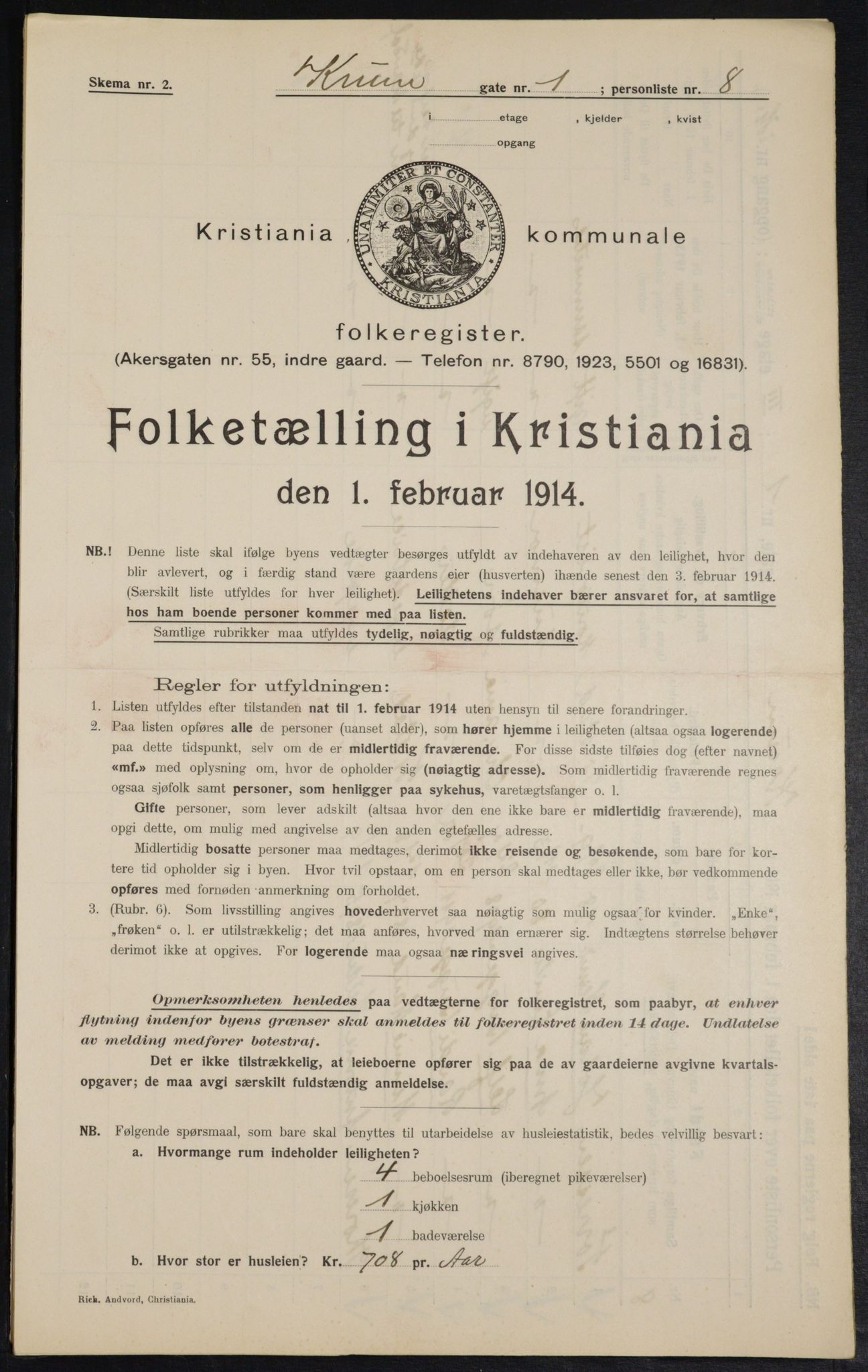 OBA, Municipal Census 1914 for Kristiania, 1914, p. 54642