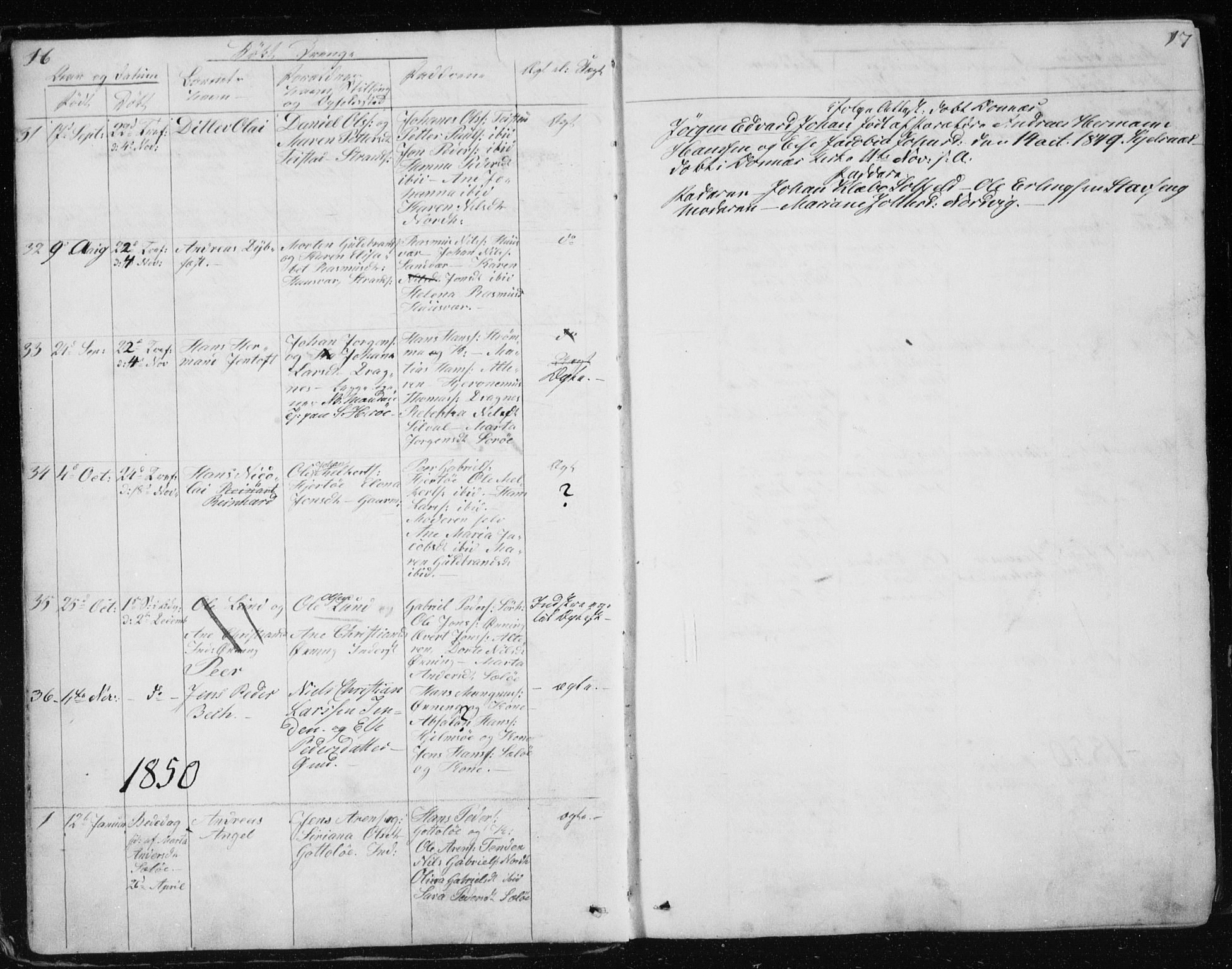 Ministerialprotokoller, klokkerbøker og fødselsregistre - Nordland, SAT/A-1459/834/L0511: Parish register (copy) no. 834C02, 1848-1862, p. 16-17