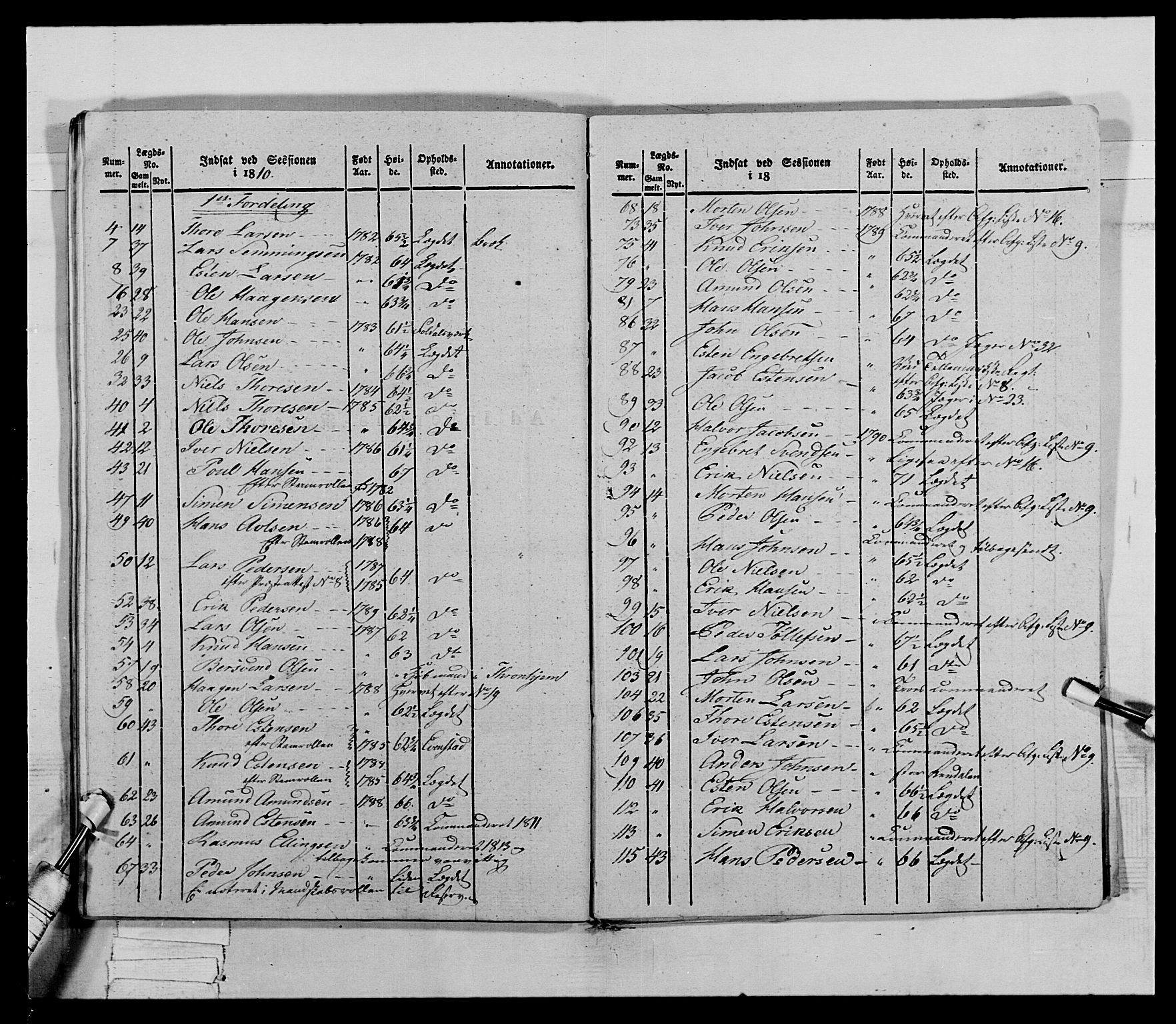 Generalitets- og kommissariatskollegiet, Det kongelige norske kommissariatskollegium, AV/RA-EA-5420/E/Eh/L0027: Skiløperkompaniene, 1812-1832, p. 551