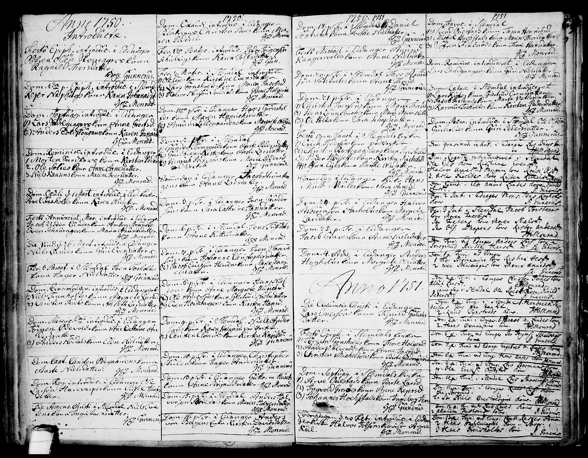 Eidanger kirkebøker, AV/SAKO-A-261/F/Fa/L0004: Parish register (official) no. 4, 1733-1759