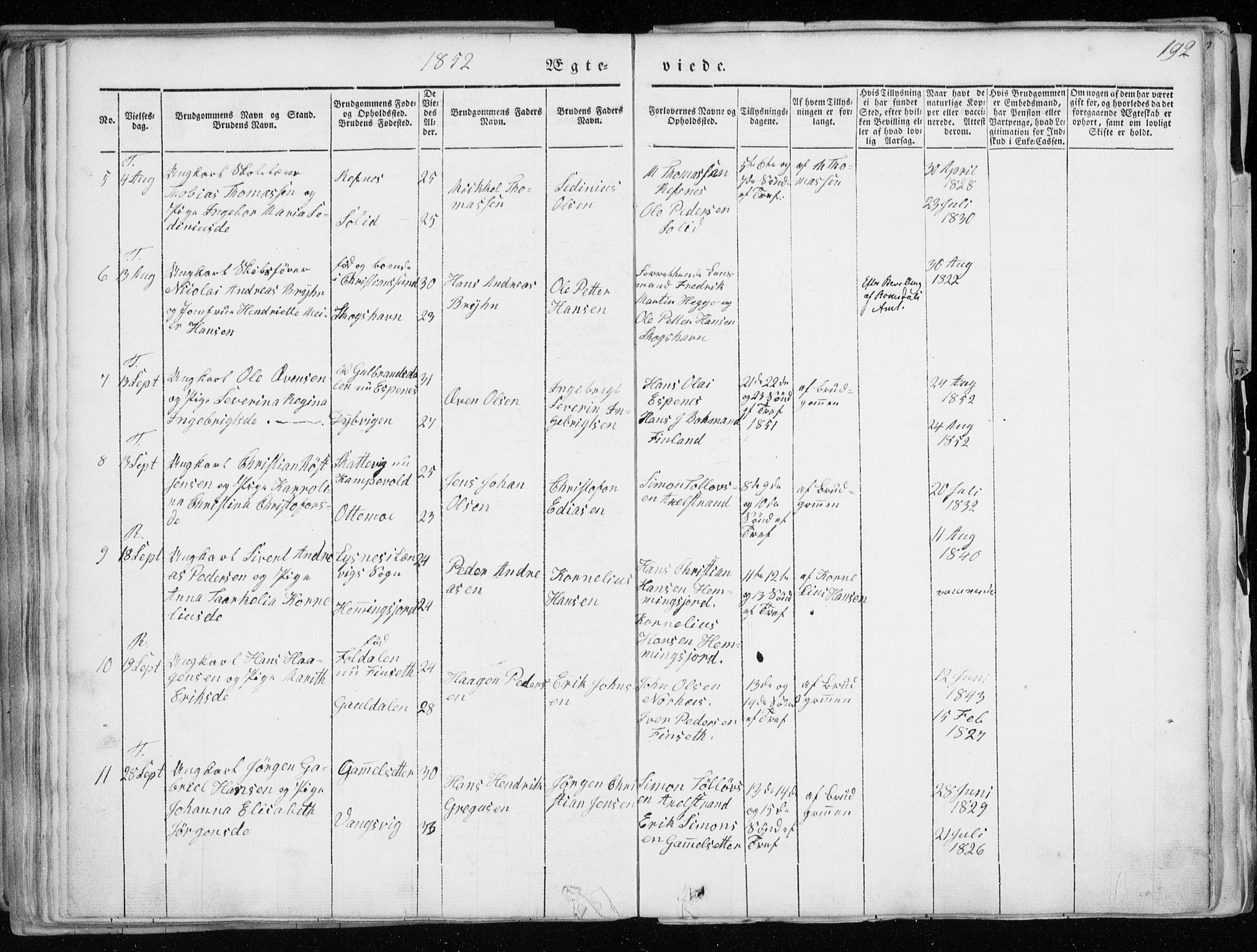 Tranøy sokneprestkontor, AV/SATØ-S-1313/I/Ia/Iaa/L0006kirke: Parish register (official) no. 6, 1844-1855, p. 192