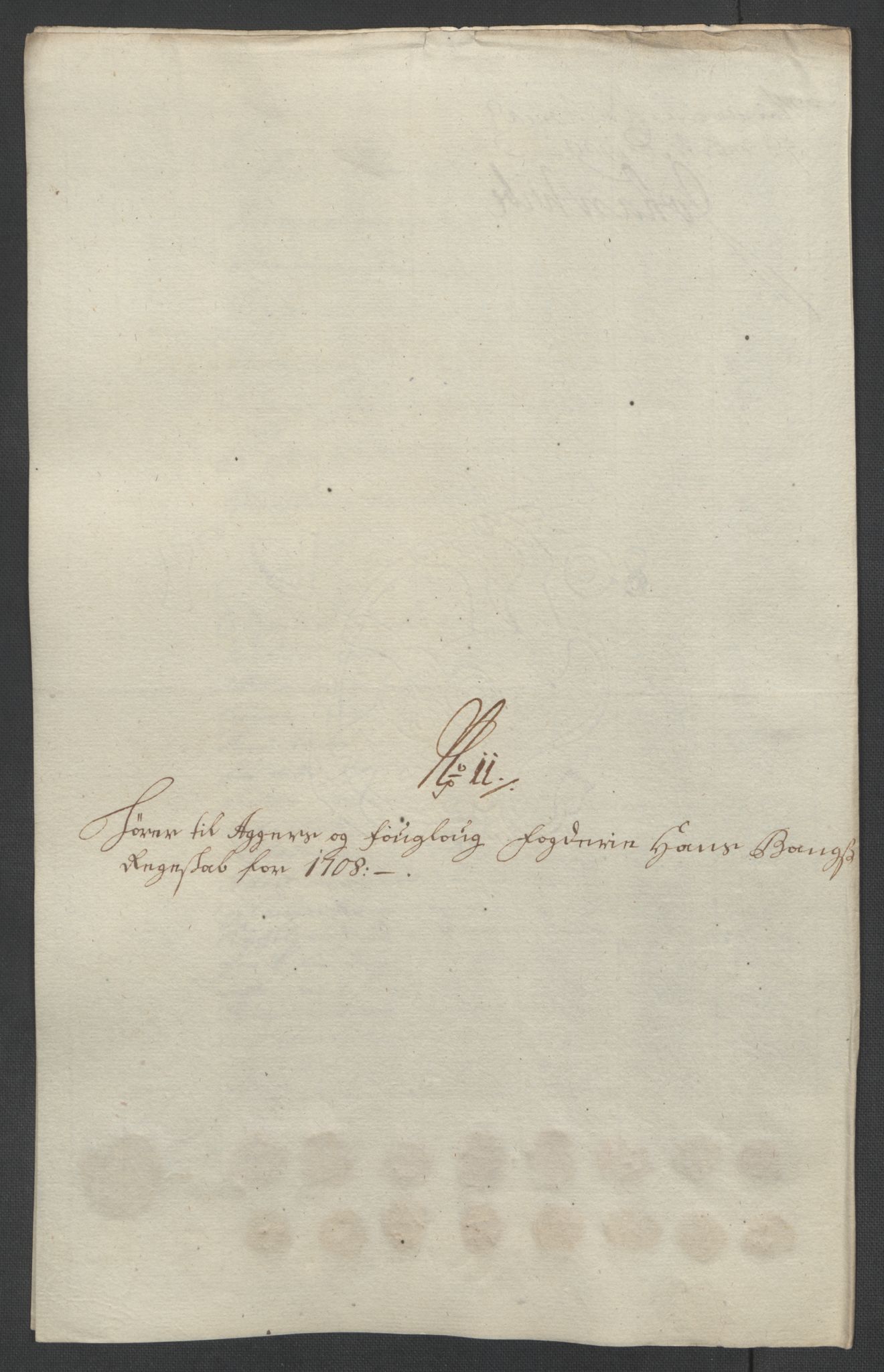 Rentekammeret inntil 1814, Reviderte regnskaper, Fogderegnskap, AV/RA-EA-4092/R10/L0447: Fogderegnskap Aker og Follo, 1707-1709, p. 331