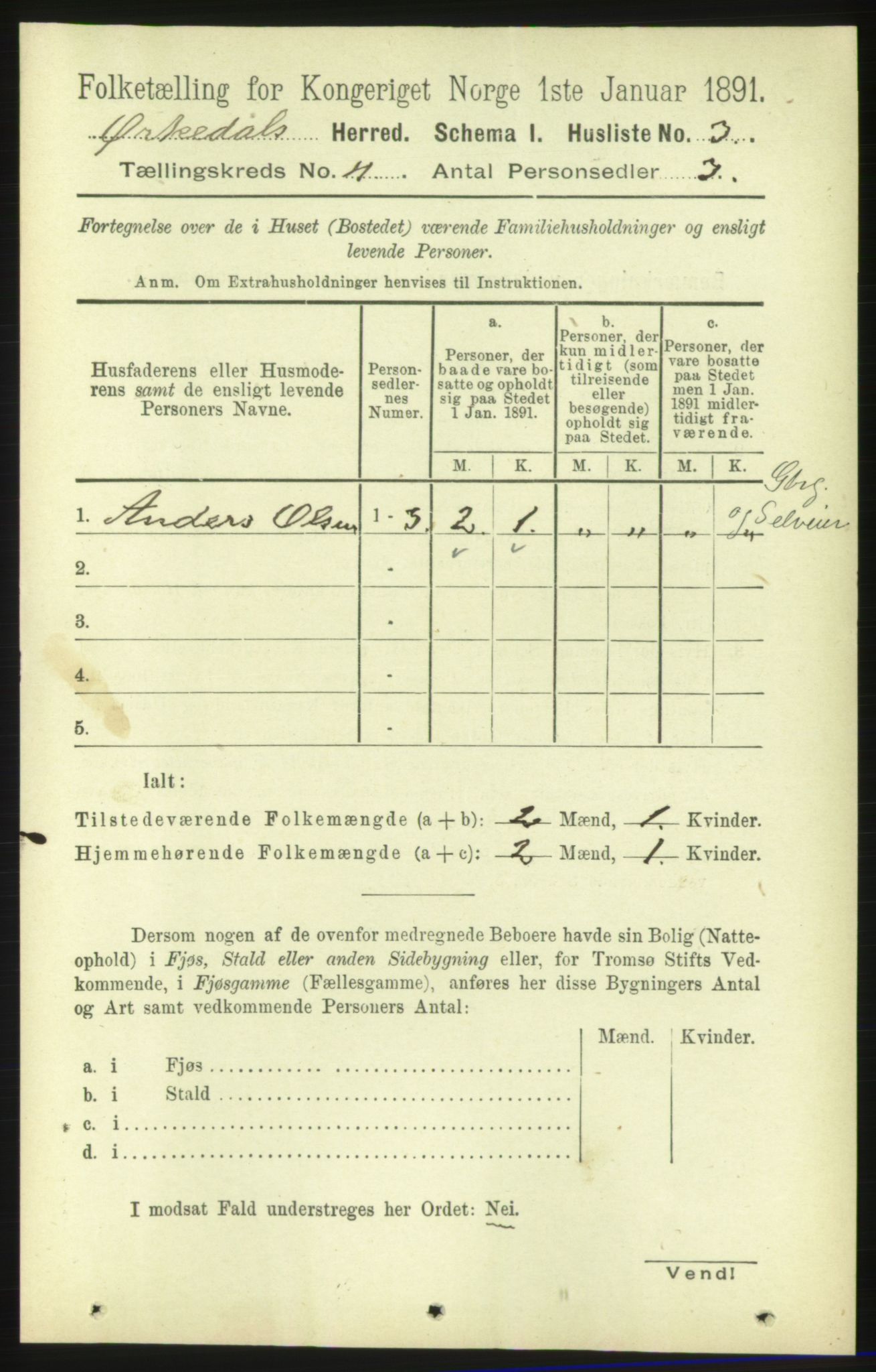 RA, 1891 census for 1638 Orkdal, 1891, p. 1786