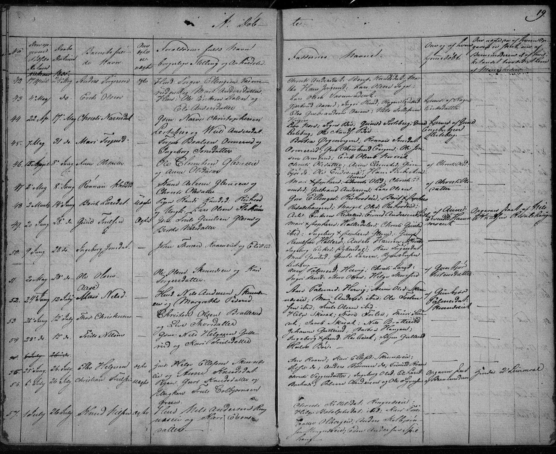 Krødsherad kirkebøker, SAKO/A-19/F/Fa/L0002: Parish register (official) no. 2, 1829-1851, p. 19