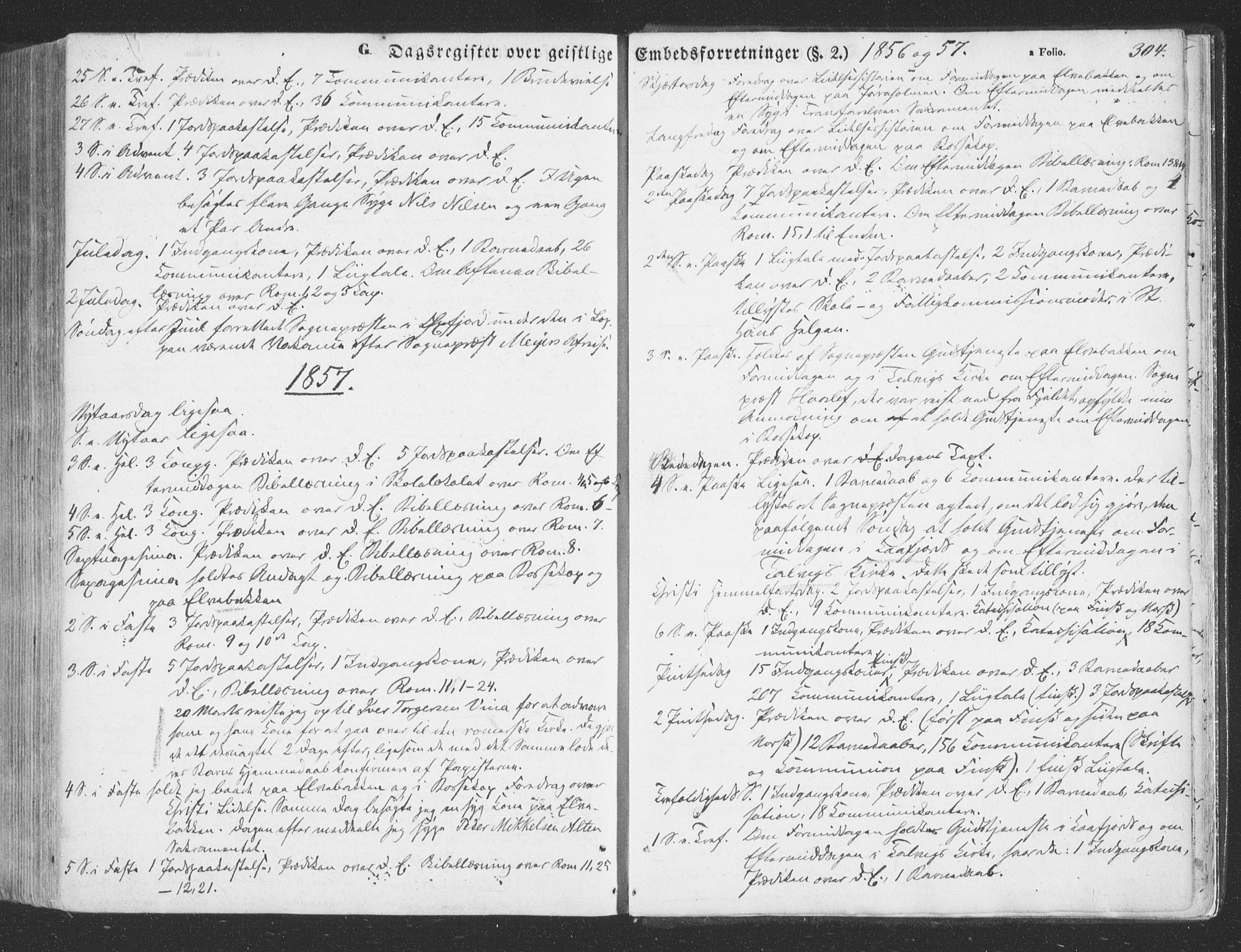 Talvik sokneprestkontor, SATØ/S-1337/H/Ha/L0010kirke: Parish register (official) no. 10, 1852-1864, p. 304