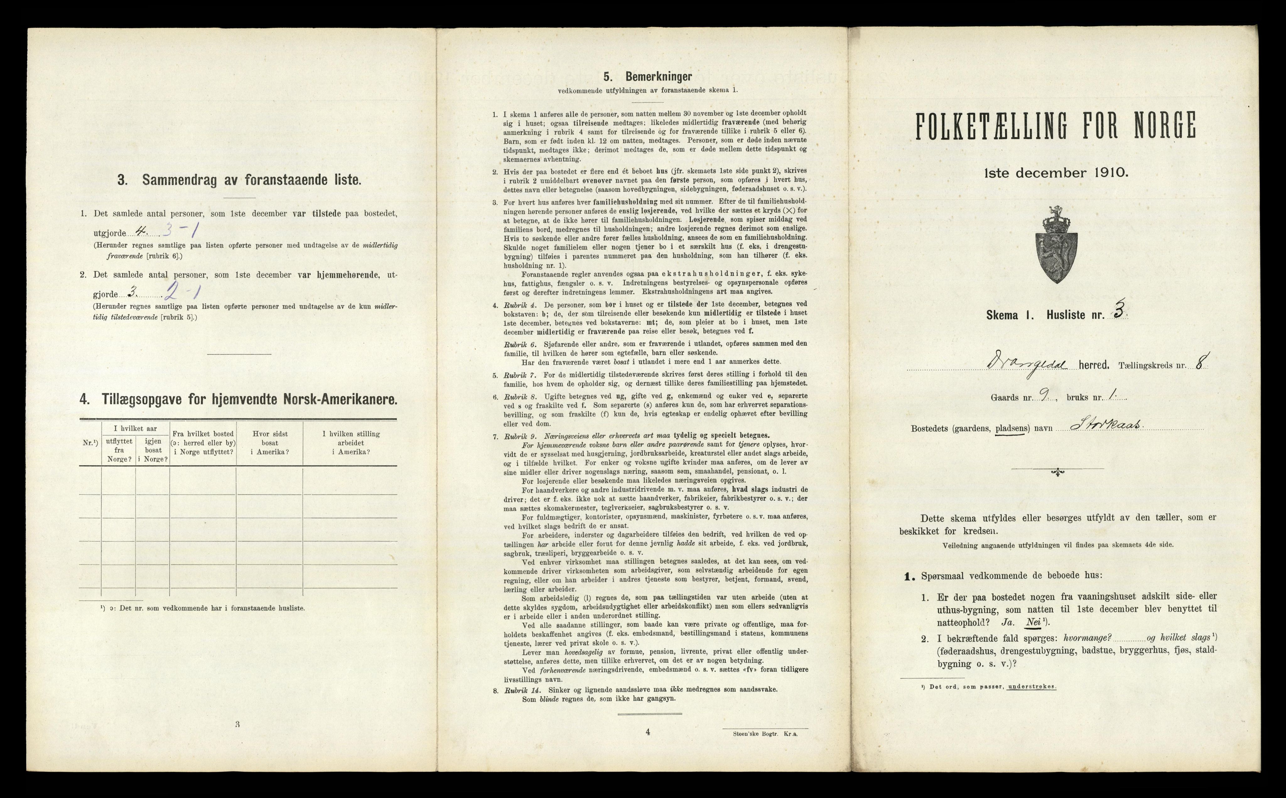 RA, 1910 census for Drangedal, 1910, p. 739