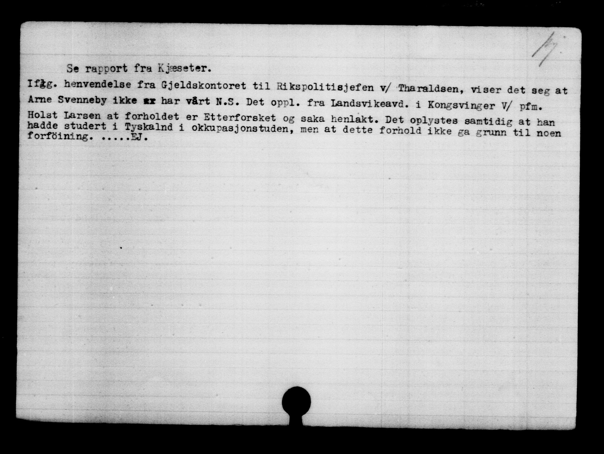 Utenriksstasjonene, Legasjonen i Stockholm, Flyktningkontoret, AV/RA-S-6753/V/Va/L0006: Kjesäterkartoteket, flyktninger med registreringsnr. 9400-12711, 1940-1945, p. 1445