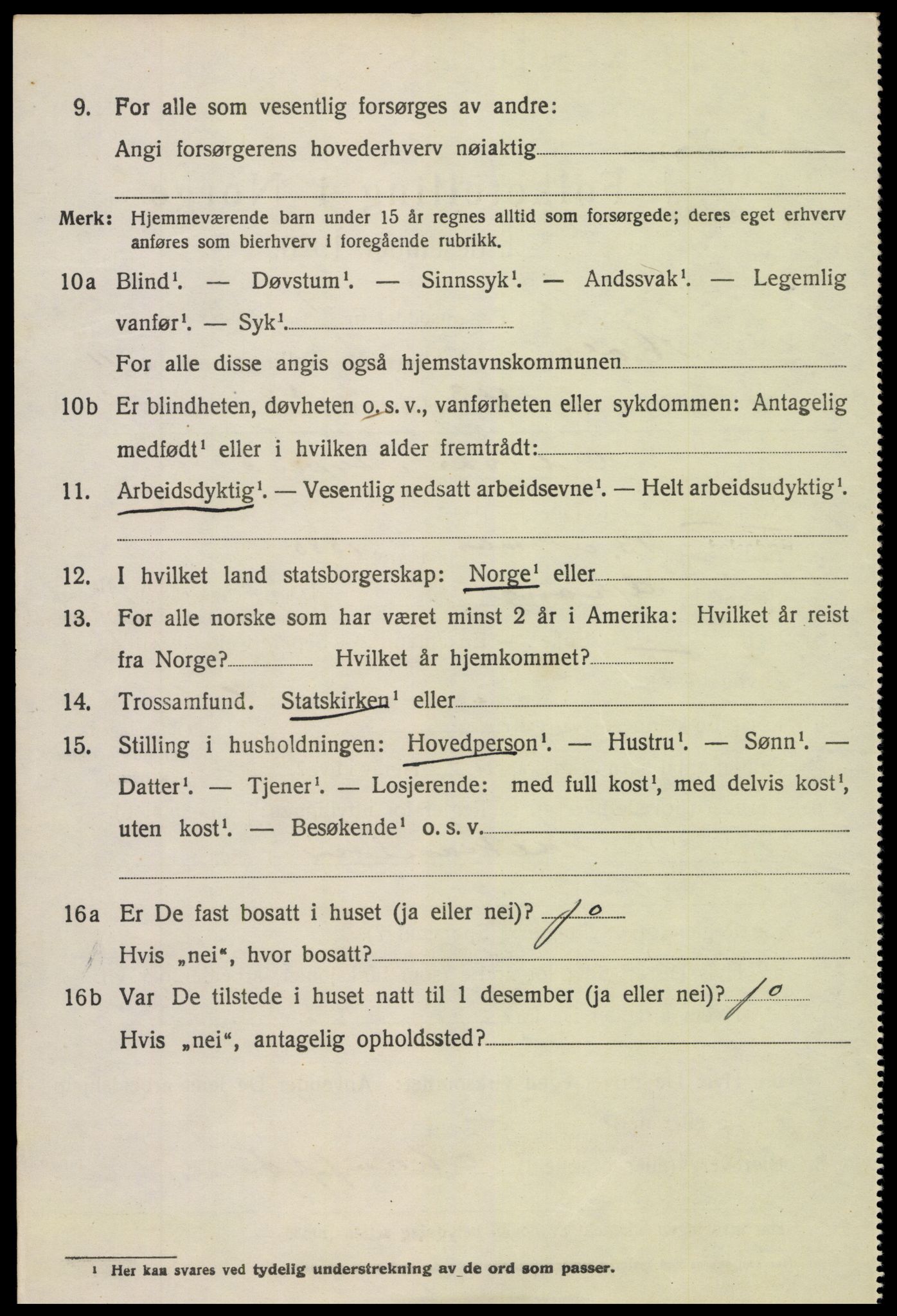 SAK, 1920 census for Holt, 1920, p. 6603