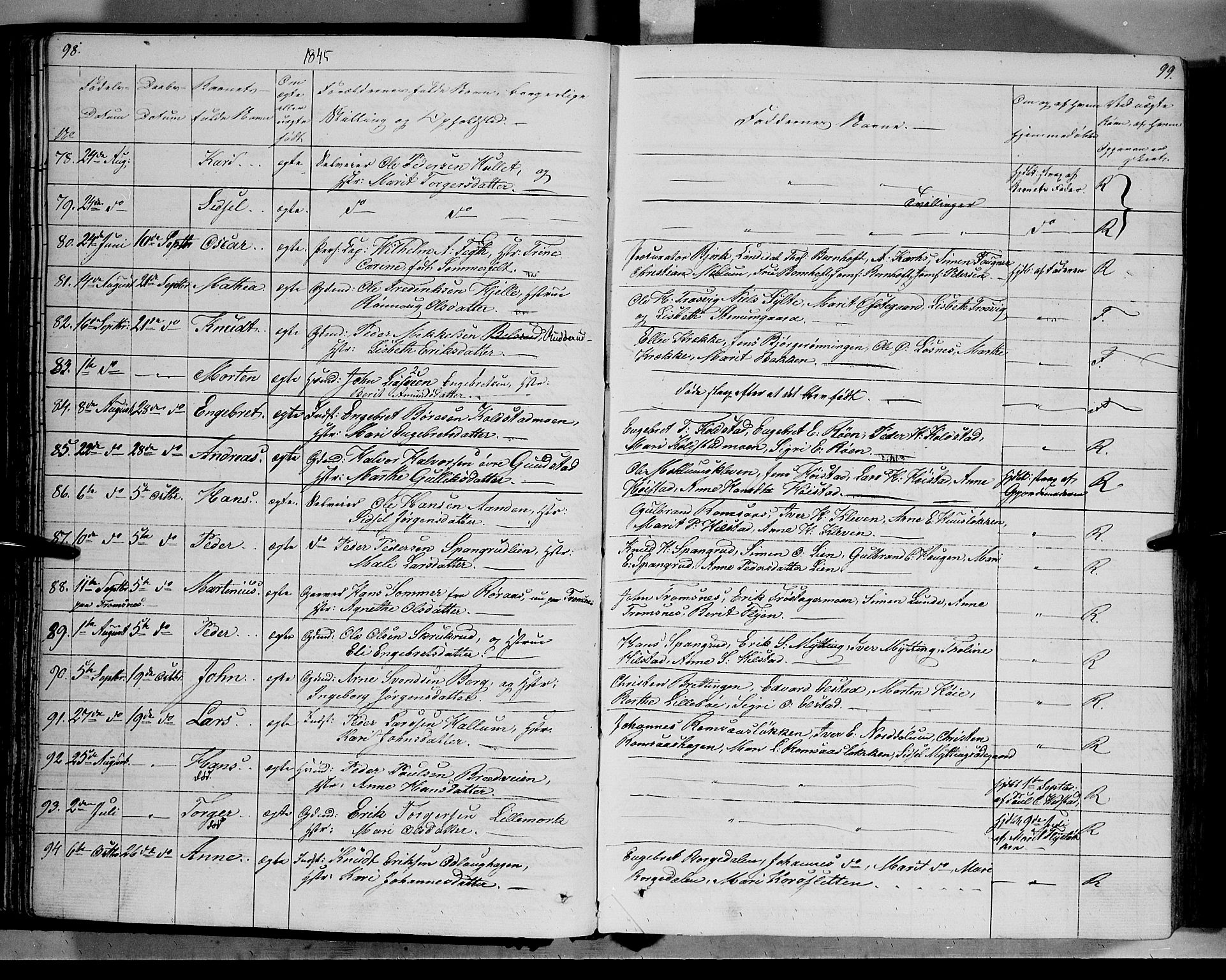 Ringebu prestekontor, AV/SAH-PREST-082/H/Ha/Haa/L0005: Parish register (official) no. 5, 1839-1848, p. 98-99