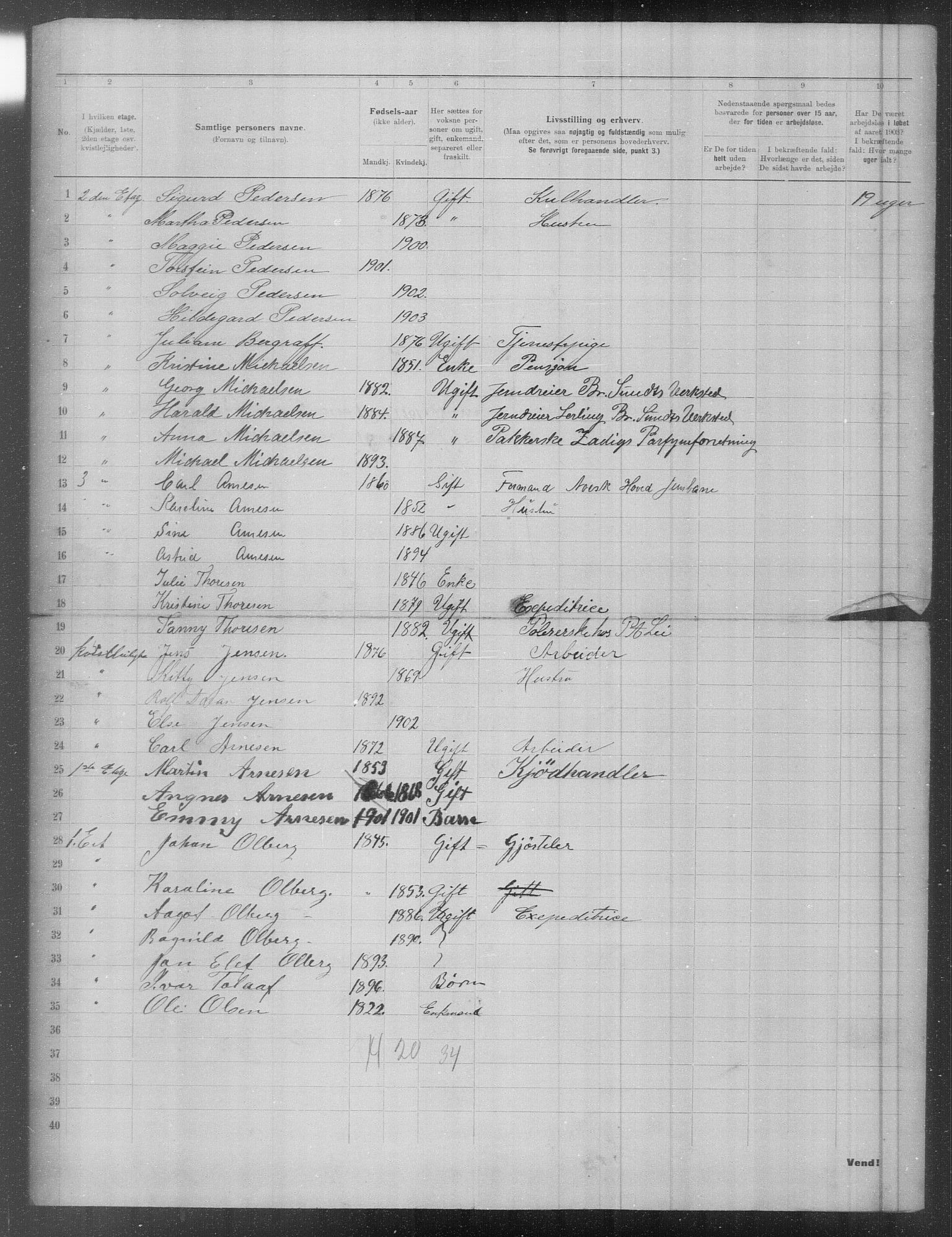 OBA, Municipal Census 1903 for Kristiania, 1903, p. 7517