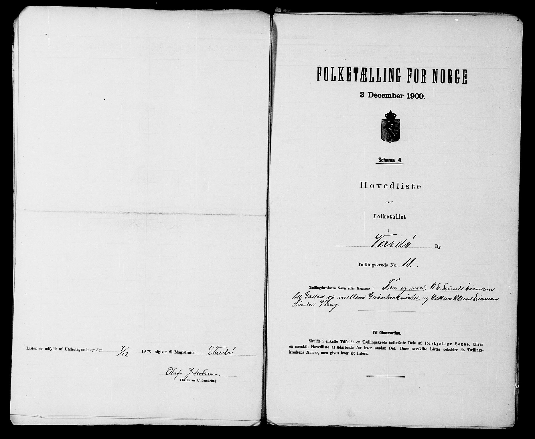 SATØ, 1900 census for Vardø, 1900, p. 24