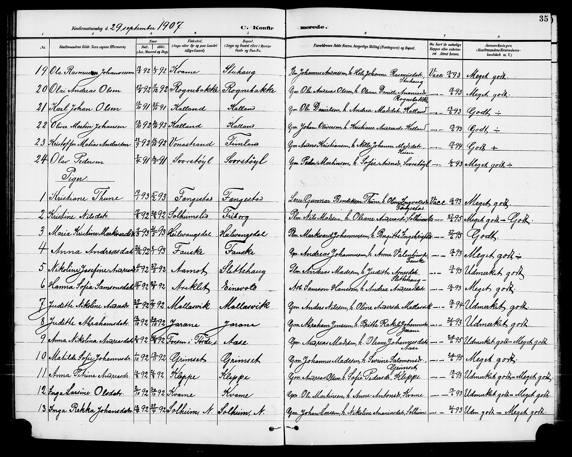 Førde sokneprestembete, SAB/A-79901/H/Hab/Habd/L0005: Parish register (copy) no. D 5, 1898-1911, p. 35