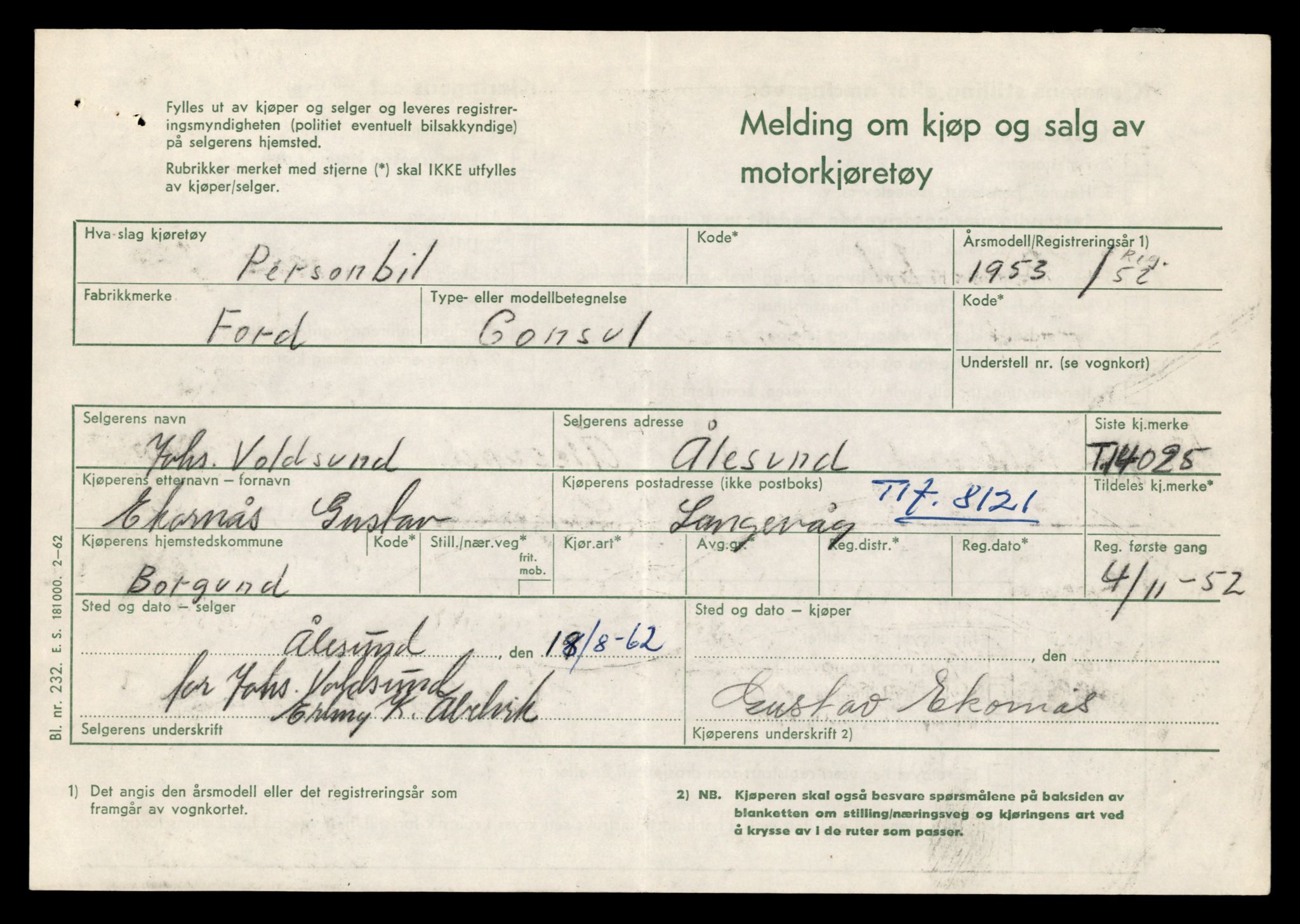 Møre og Romsdal vegkontor - Ålesund trafikkstasjon, AV/SAT-A-4099/F/Fe/L0042: Registreringskort for kjøretøy T 13906 - T 14079, 1927-1998, p. 1843