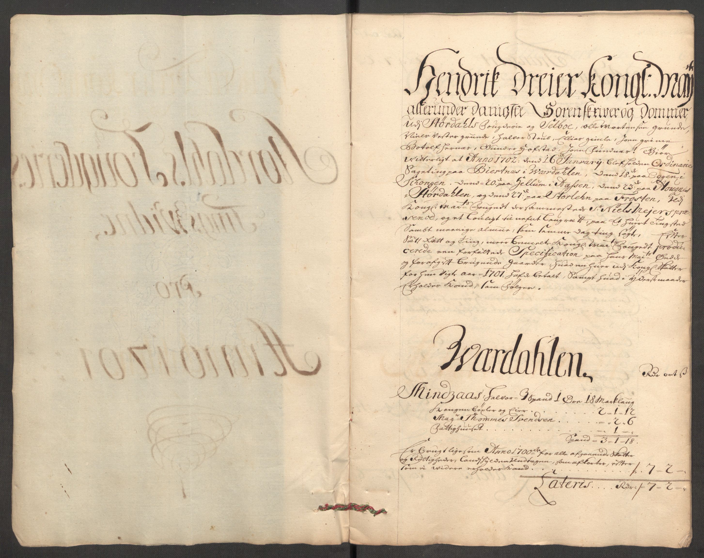 Rentekammeret inntil 1814, Reviderte regnskaper, Fogderegnskap, RA/EA-4092/R62/L4193: Fogderegnskap Stjørdal og Verdal, 1701-1702, p. 136