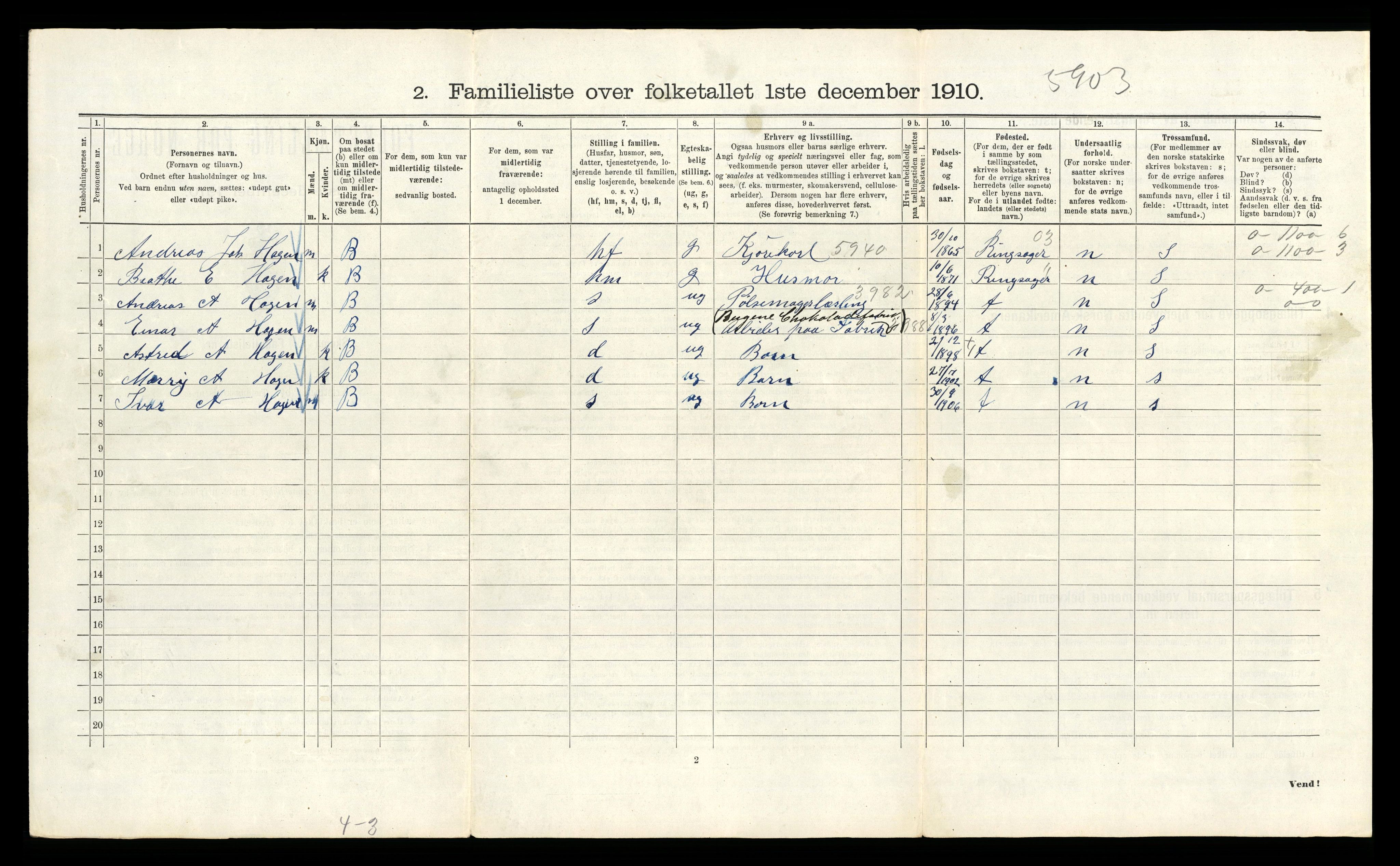 RA, 1910 census for Kristiania, 1910, p. 47762