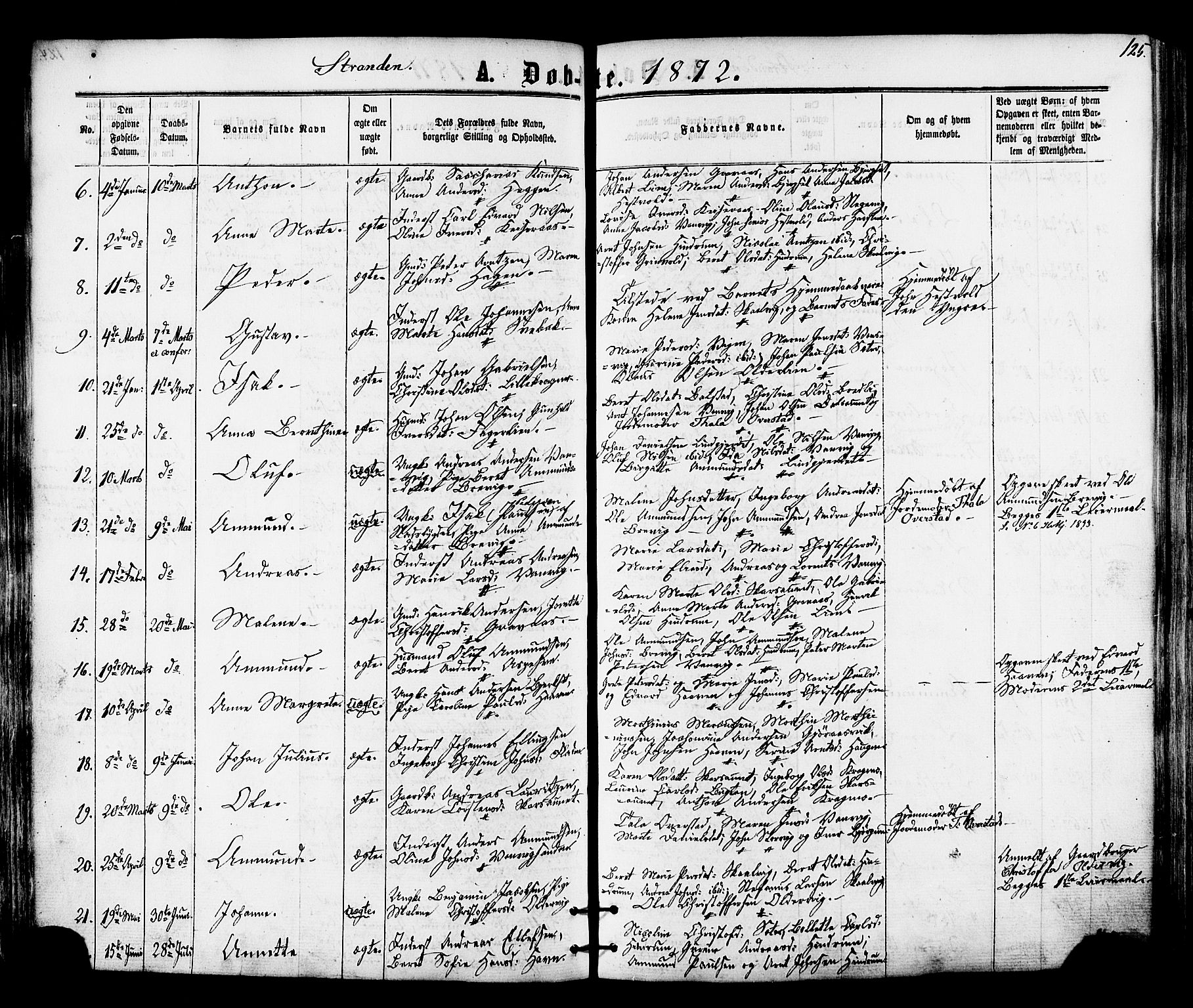 Ministerialprotokoller, klokkerbøker og fødselsregistre - Nord-Trøndelag, AV/SAT-A-1458/701/L0009: Parish register (official) no. 701A09 /2, 1864-1882, p. 125