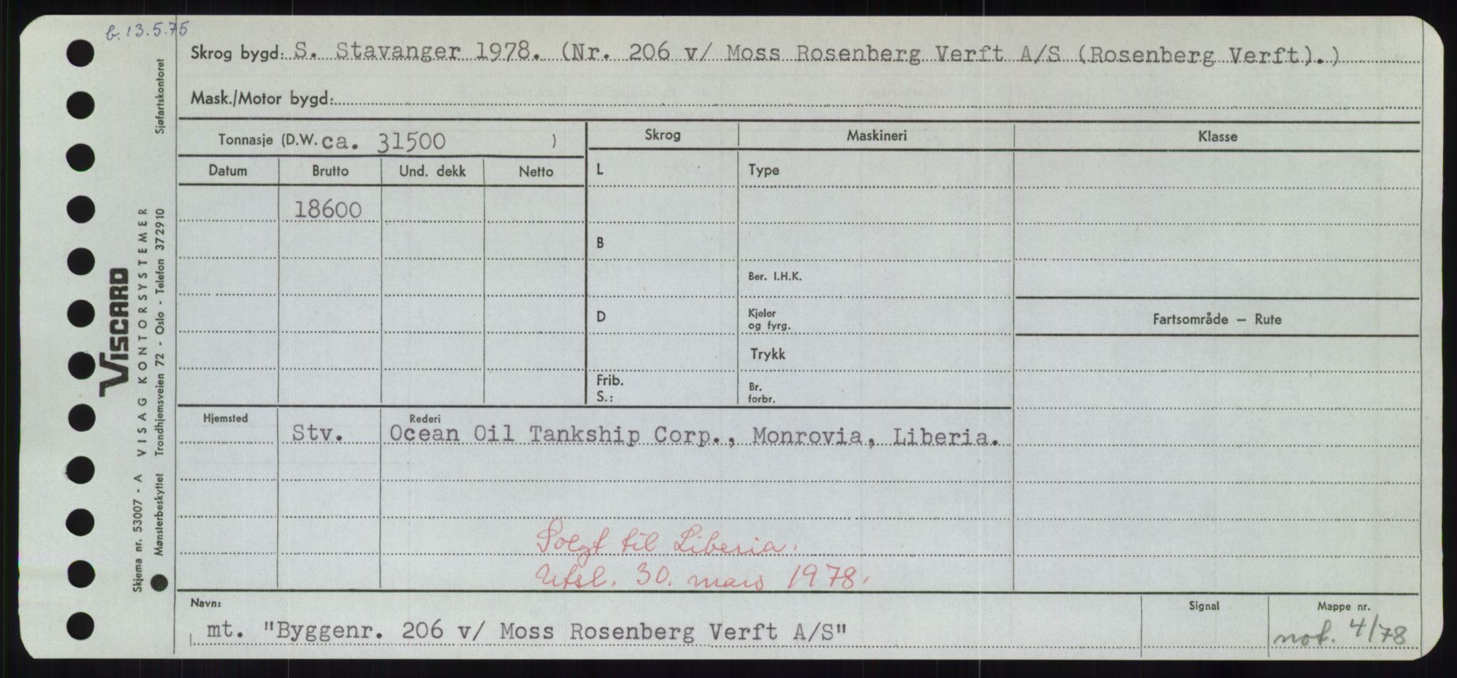 Sjøfartsdirektoratet med forløpere, Skipsmålingen, RA/S-1627/H/Hd/L0006: Fartøy, Byg-Båt, p. 543