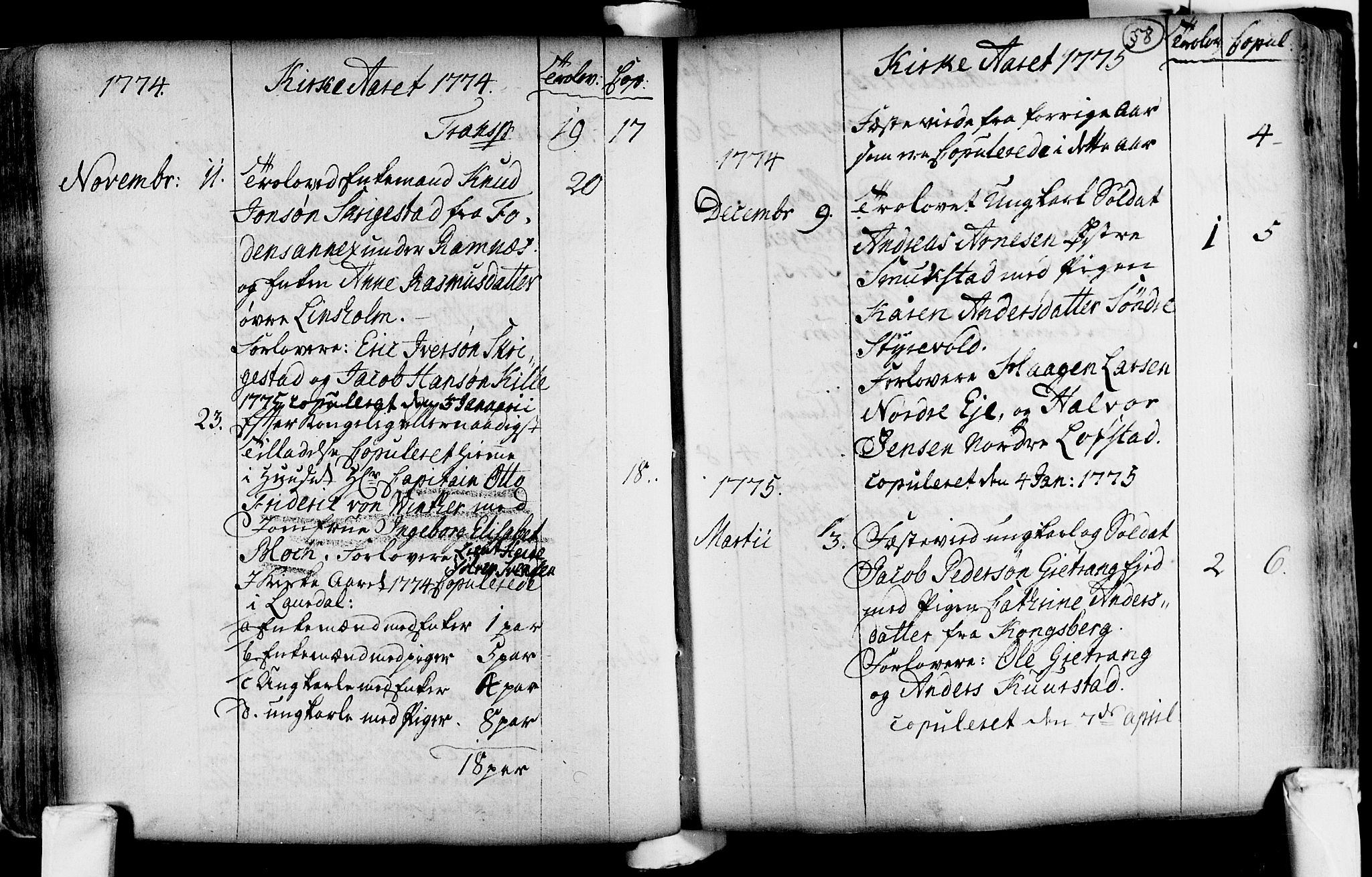 Lardal kirkebøker, SAKO/A-350/F/Fa/L0004: Parish register (official) no. i 4, 1733-1815, p. 58