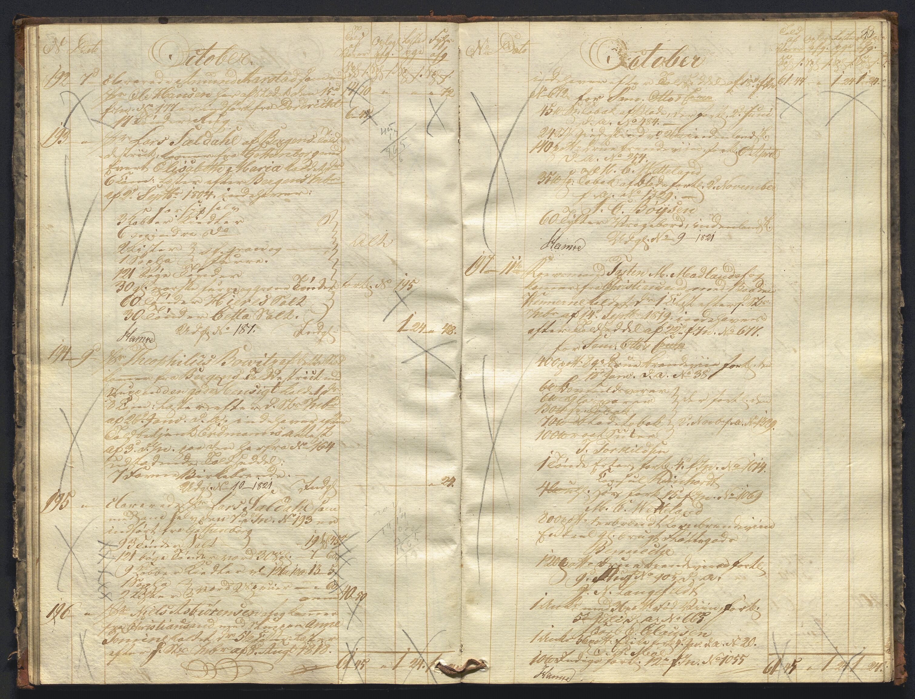Revisjonsdepartementet, 2. revisjonskontor, AV/RA-S-1115/E/E010/L0060: Egersund: Tollbok, 1820, p. 29b-30a