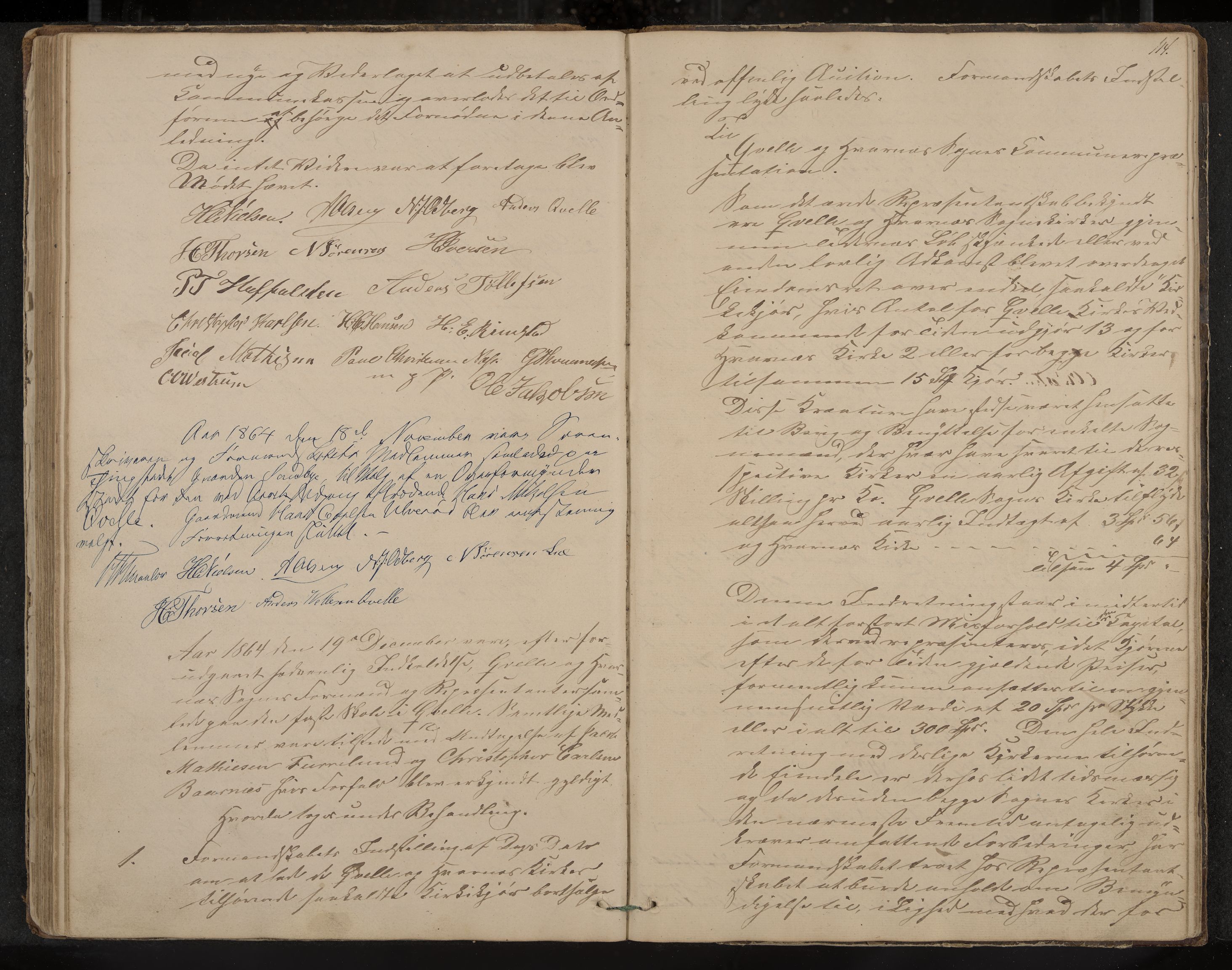 Hedrum formannskap og sentraladministrasjon, IKAK/0727021/A/Aa/L0002: Møtebok, 1853-1867, p. 114